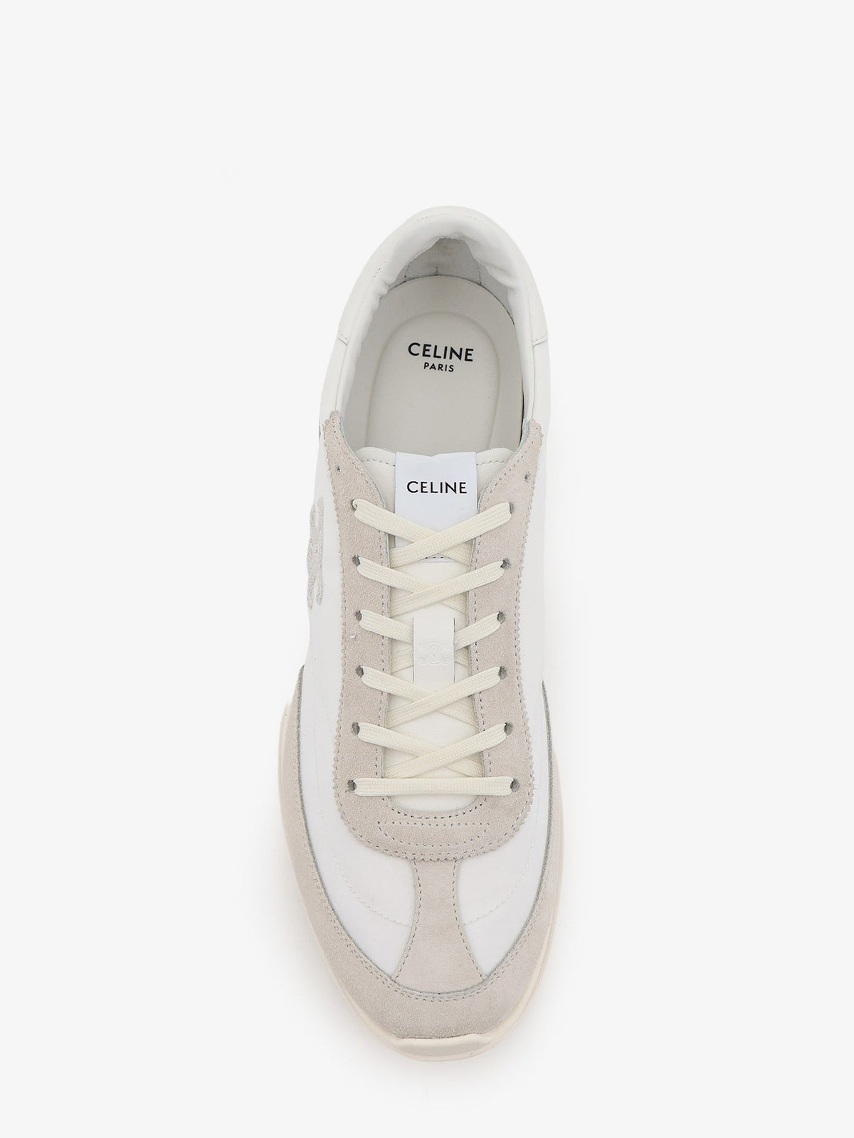 Celine Men Nylon Racer Sneakers With Triomphe Logo On The Side CELINE