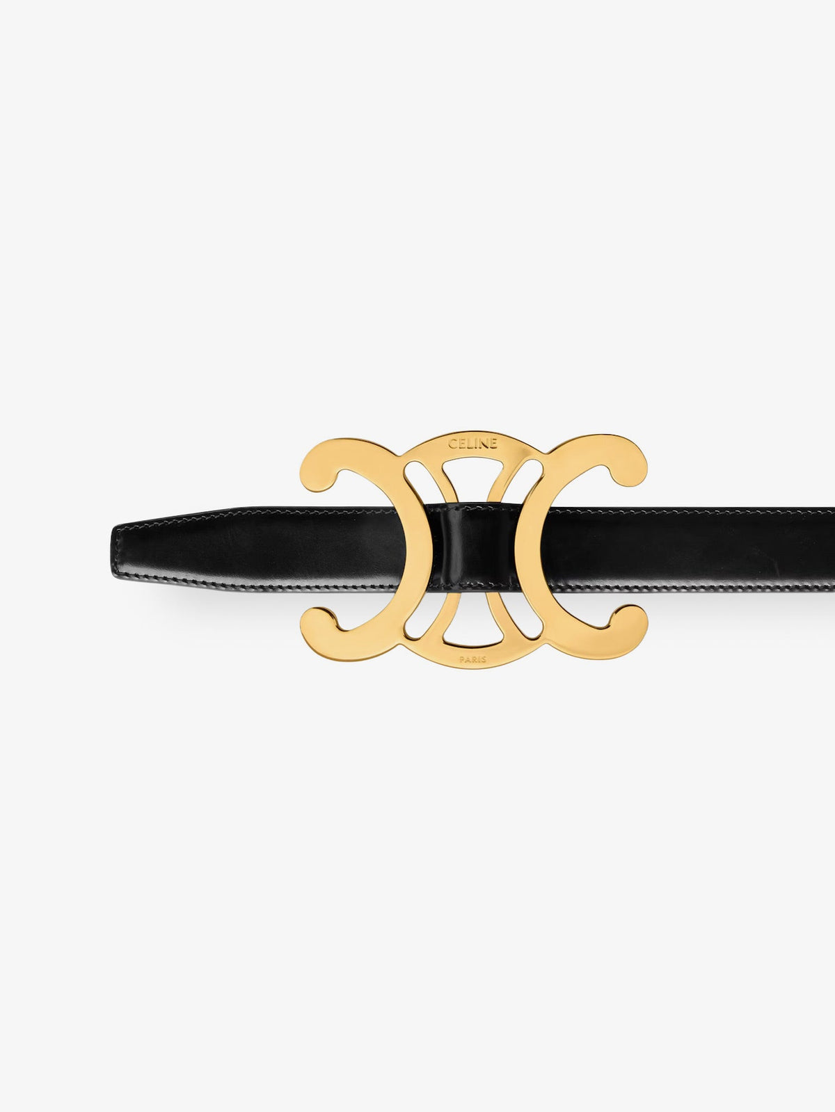 Celine Women Leather Belt With Triomphe Logo CELINE