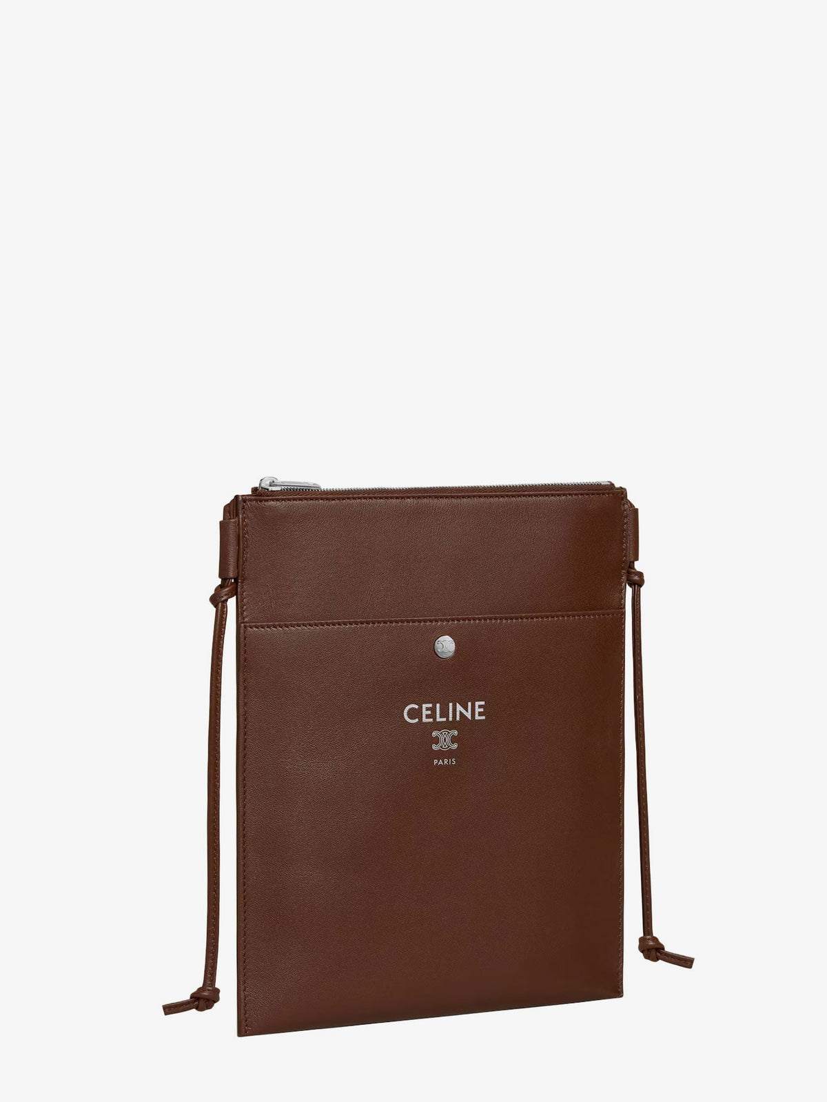 Celine Men Sharp Leather Crossbody Bag With Logo On The Front CELINE