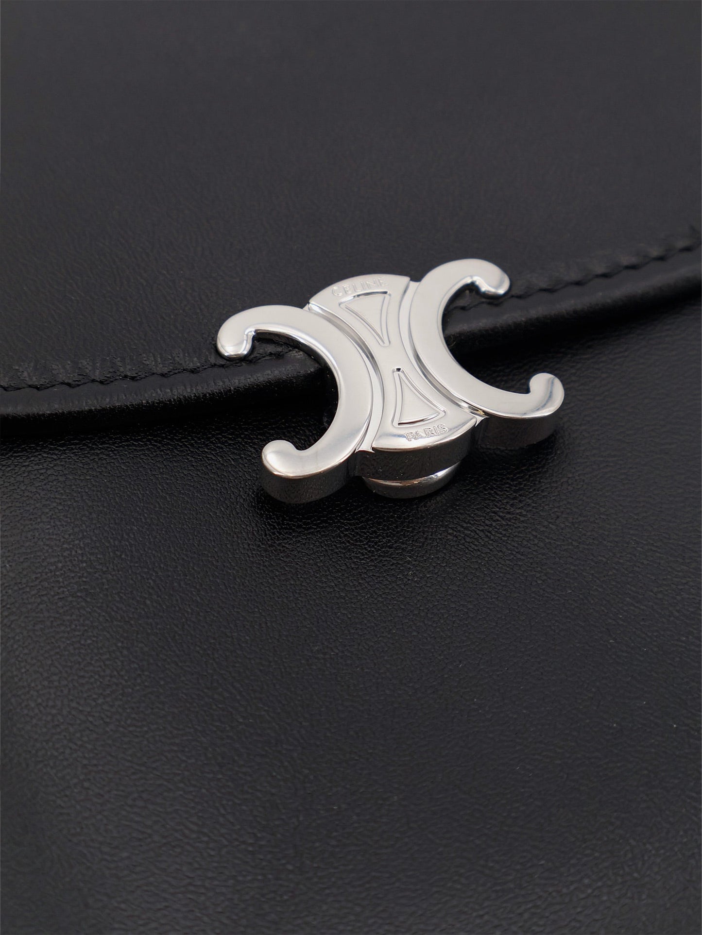 Celine Men Soft Triomphe Leather Shoulder Bag CELINE