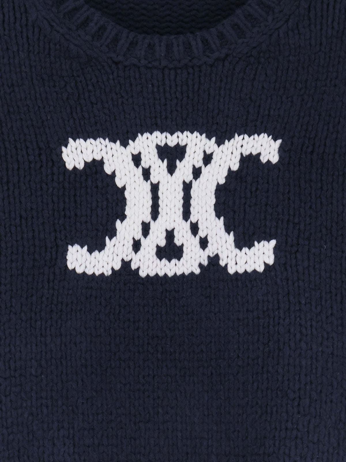 Celine Women Triomphe Cotton Blend Sweater CELINE