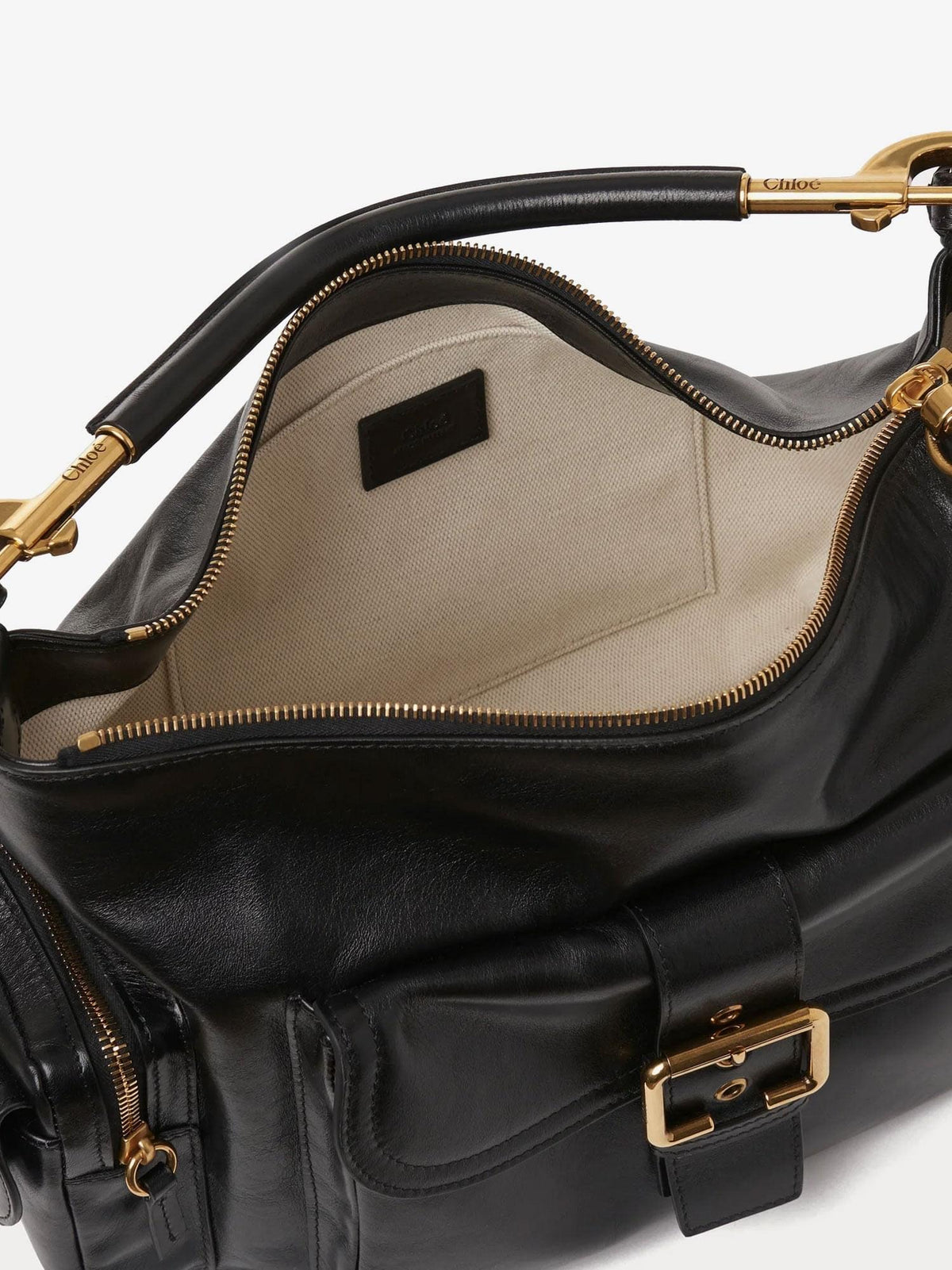 Chloe' Women Carry Shiny Buffalo Leather Shoulder Bag CHLOE
