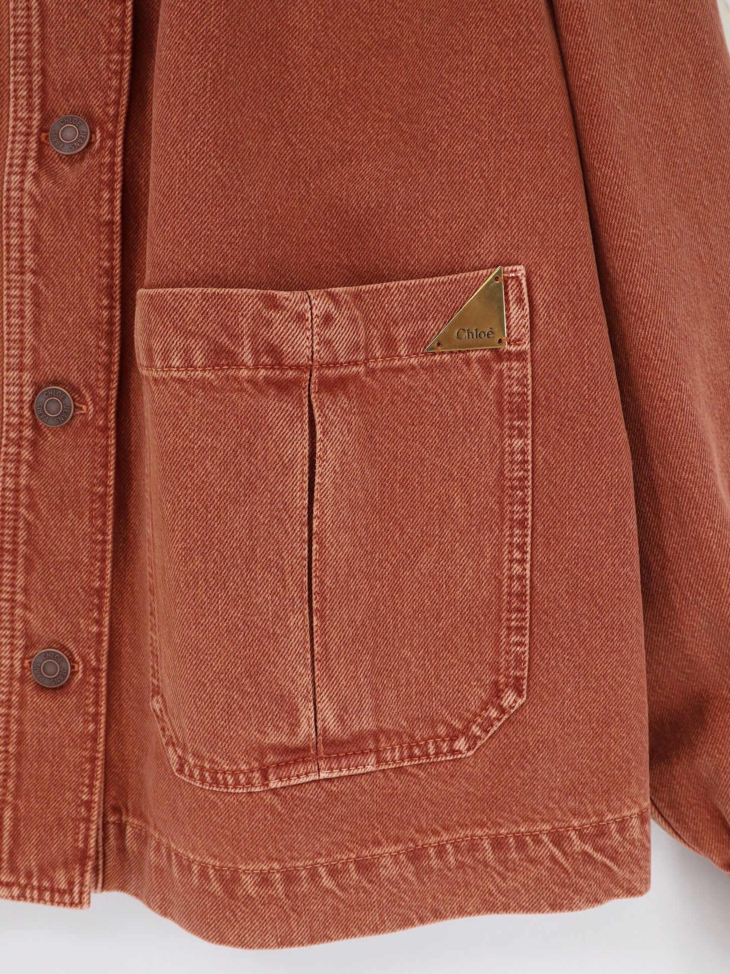 Chloe' Women Orange Denim Jacket CHLOE