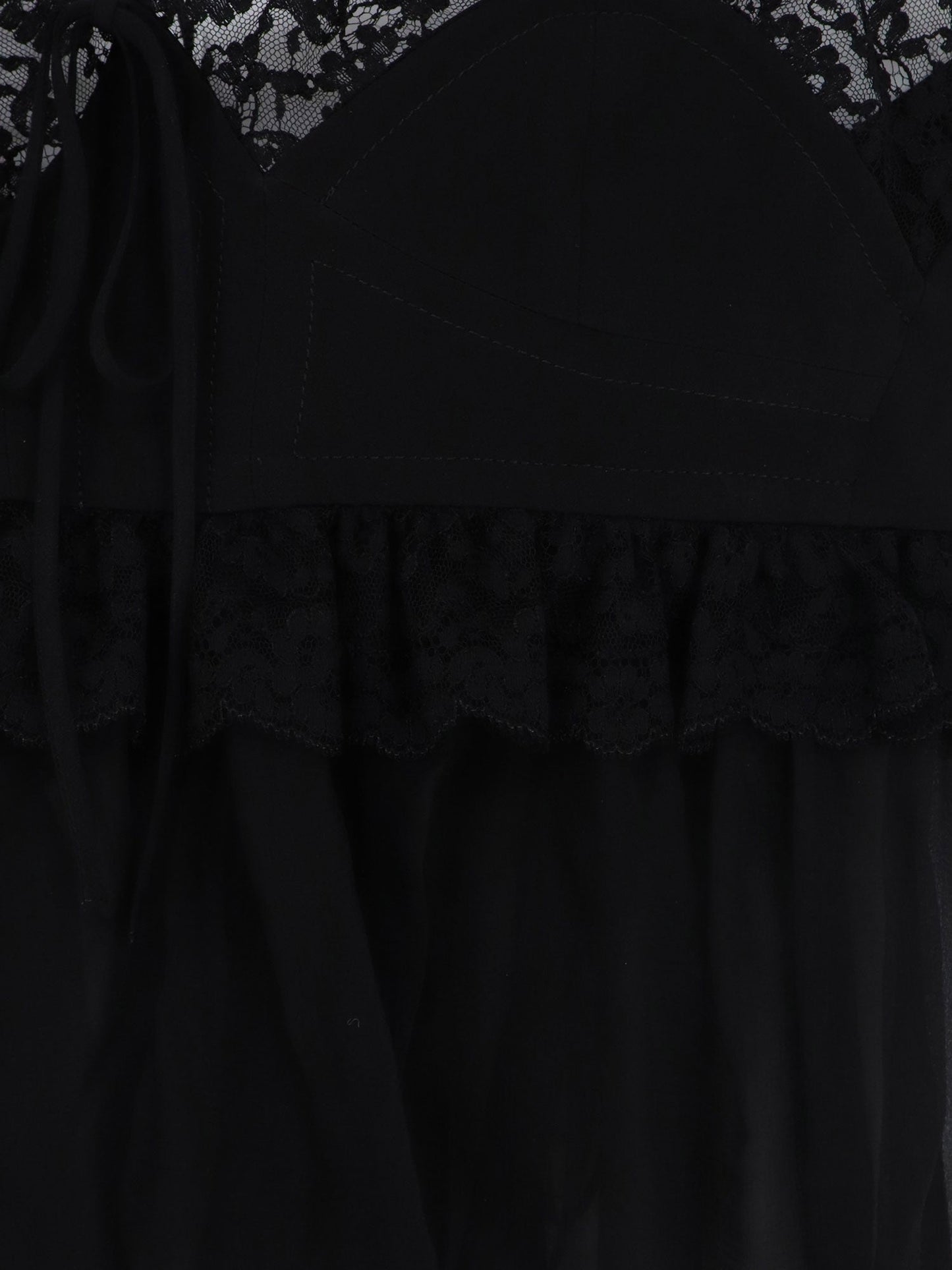 Chloe' Women Silk Top With Lace Profiles CHLOE