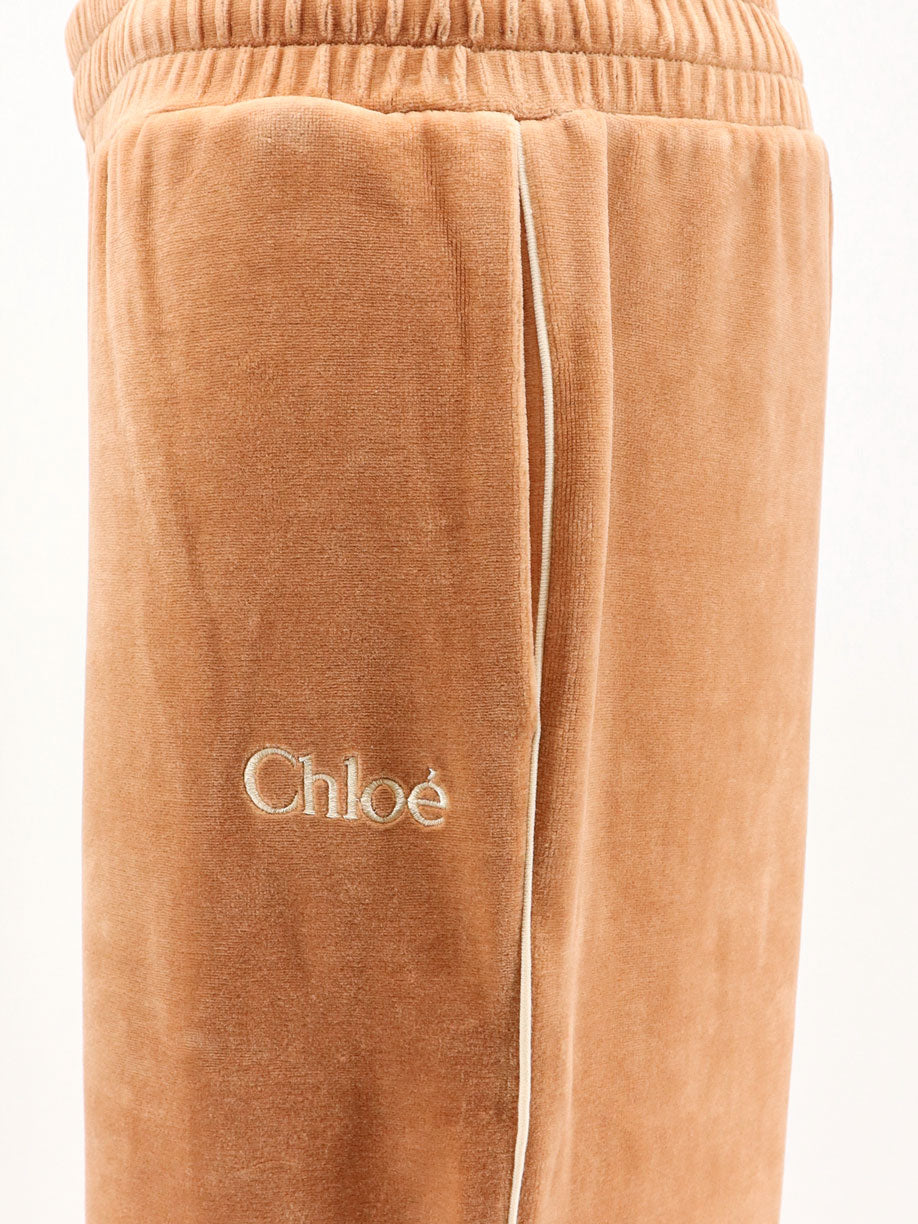 Chloe' Women Velvet Joggers Trousers CHLOE