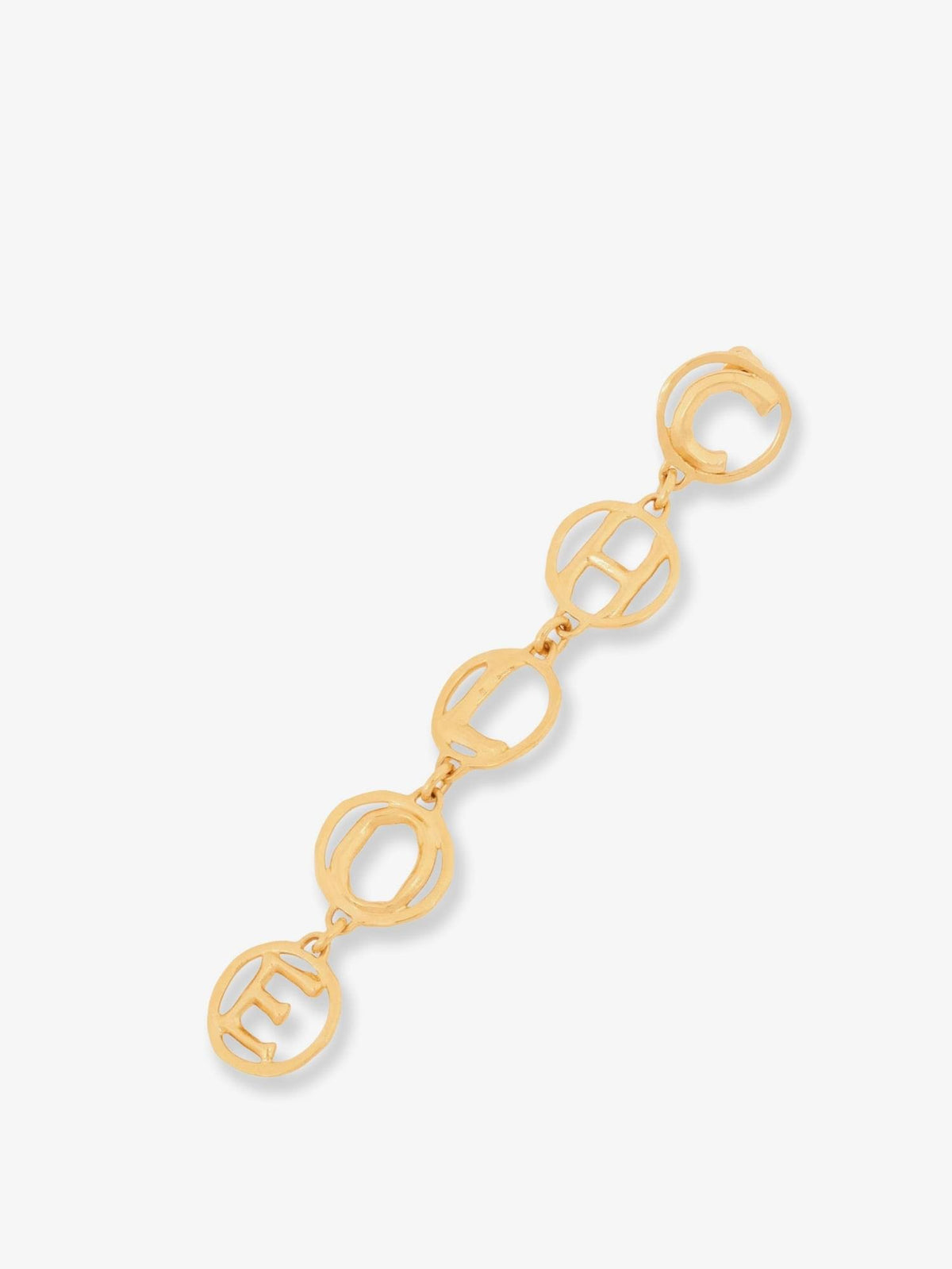 Chloe' Women Brass Script Earrings CHLOE
