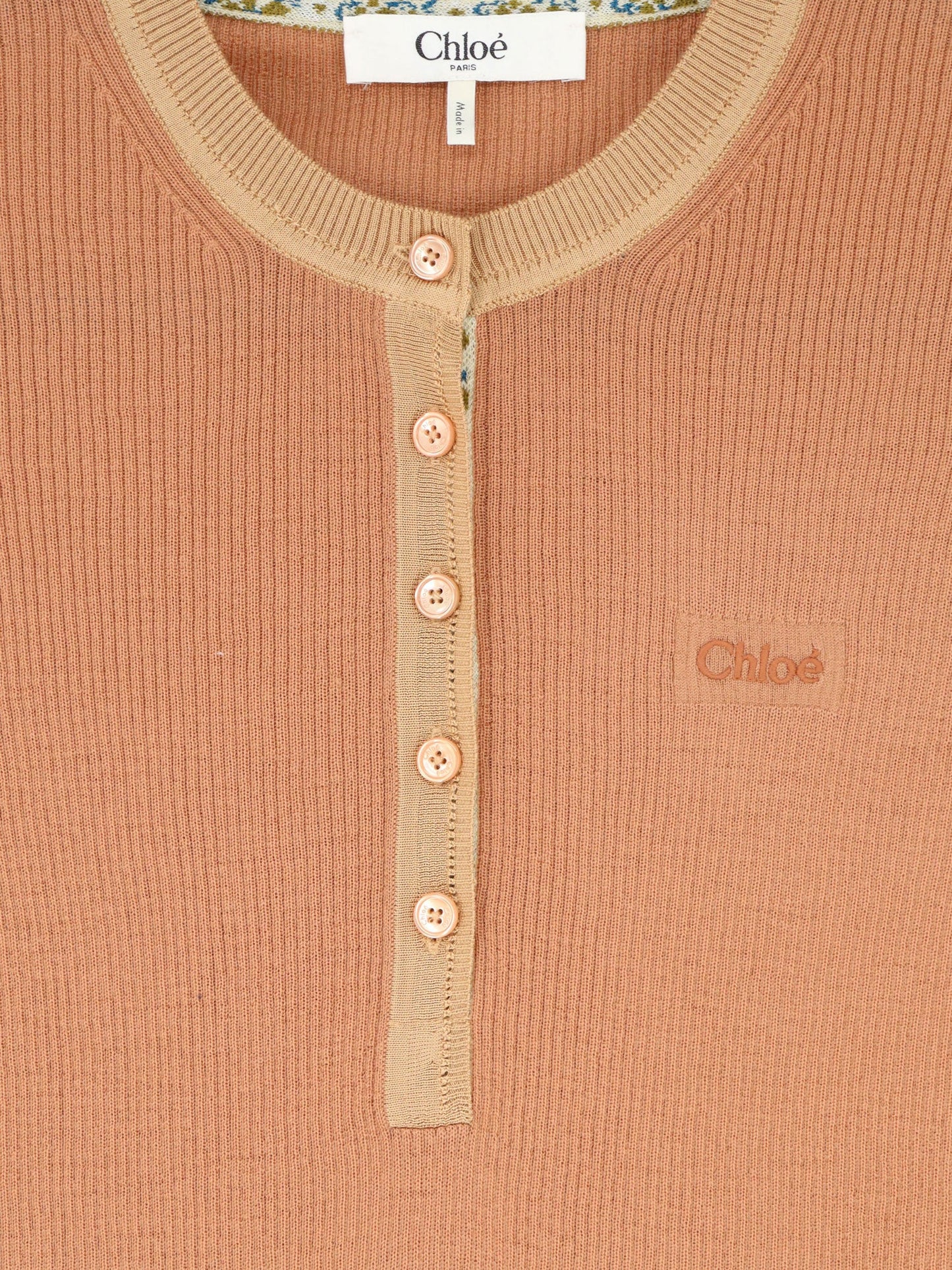 Chloe' Women Ribbed Wool T-Shirt CHLOE
