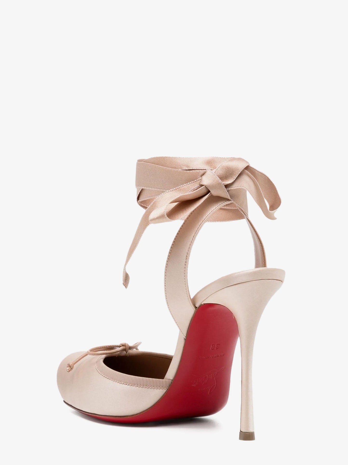 Christian Louboutin Women Cassia Lace Up 100 Satin Pumps CHRISTIAN LOUBOUTIN