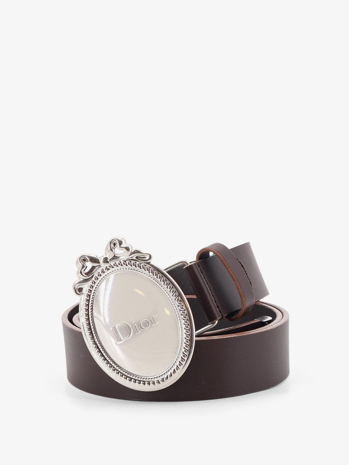 Dior Men Dior Medaillon Leather Belt CHRISTIAN DIOR