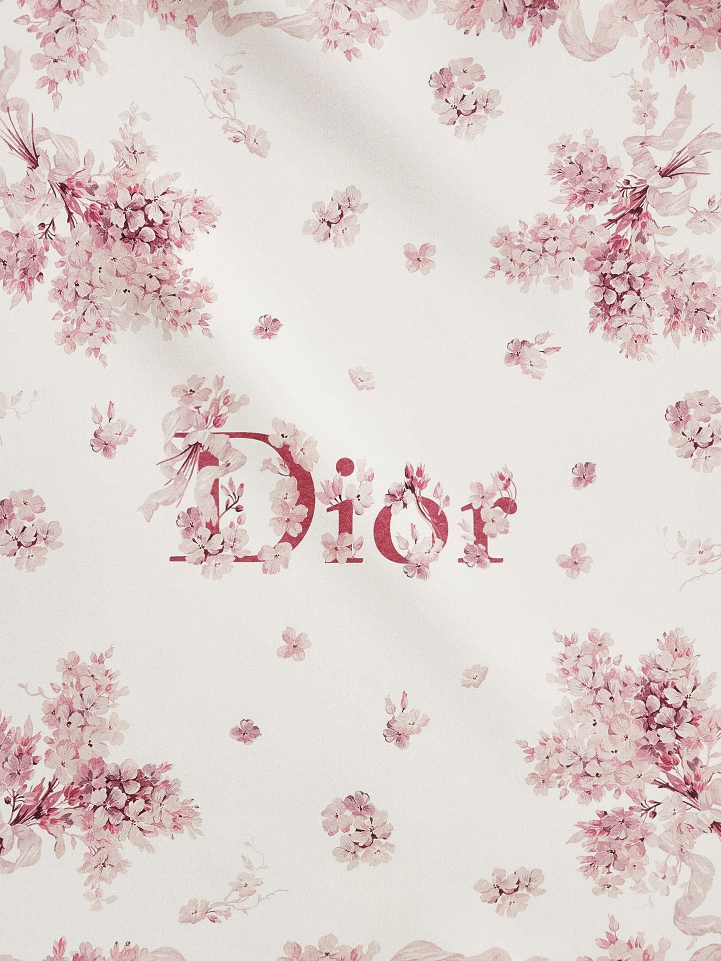 Dior Women Dior Lilac Bouquet Print Silk Foulard CHRISTIAN DIOR