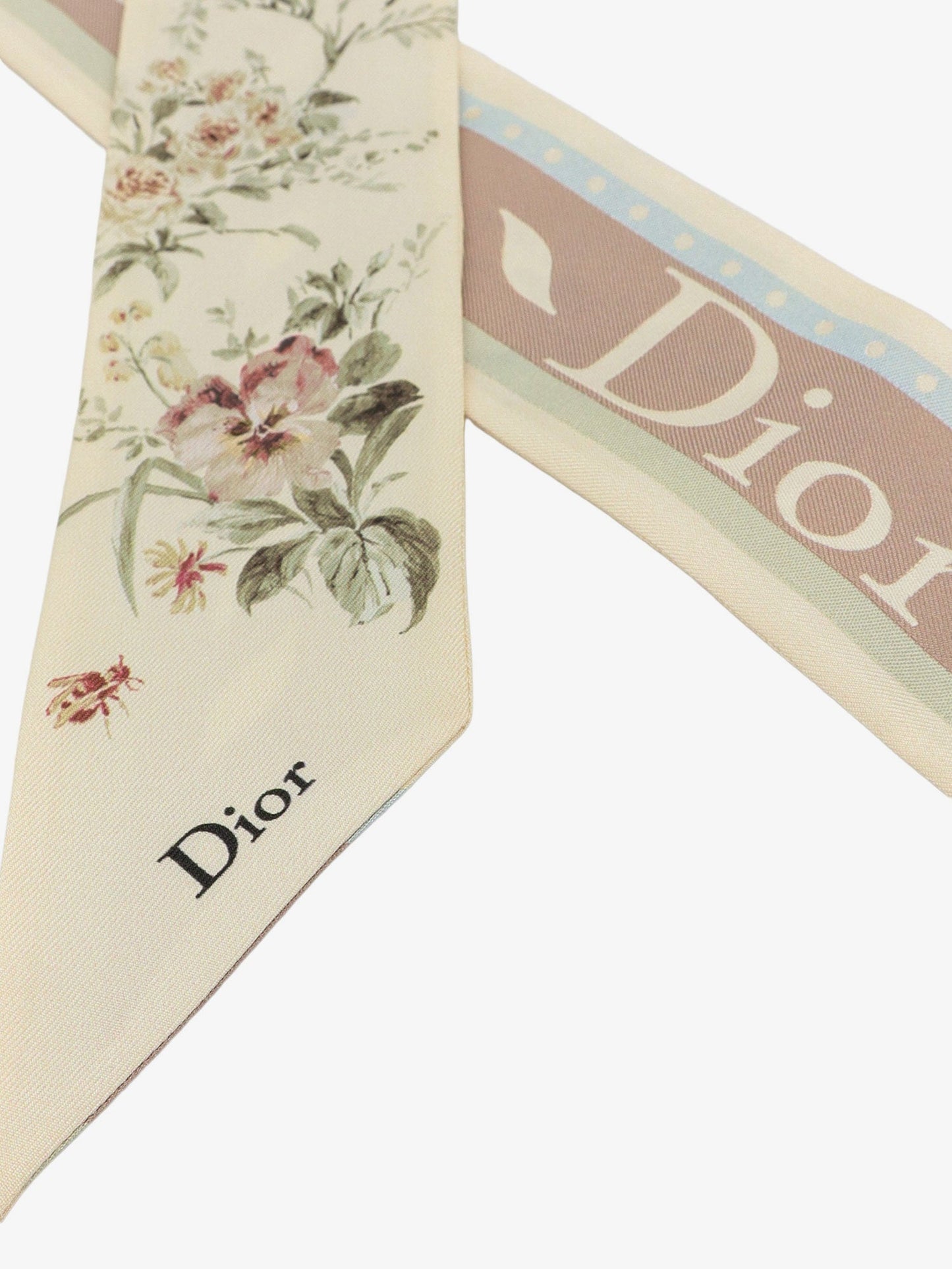 Dior Women Silk Bandeau With Toile De Jouy Floral Garden Print CHRISTIAN DIOR