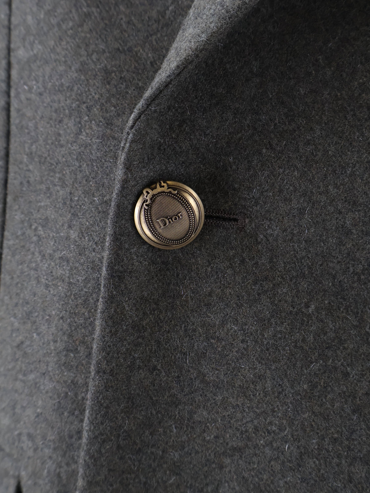 Dior Men Virgin Wool And Cashmere Flannel Double-Breasted Blazer CHRISTIAN DIOR