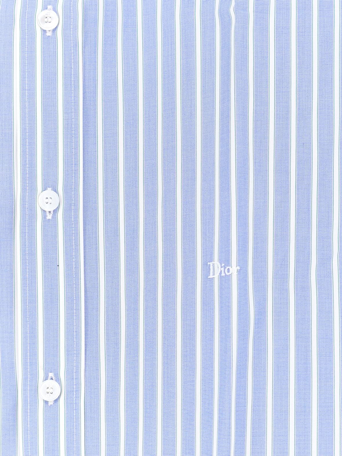 Dior Men Cotton Shirt With Dior Embroidery CHRISTIAN DIOR