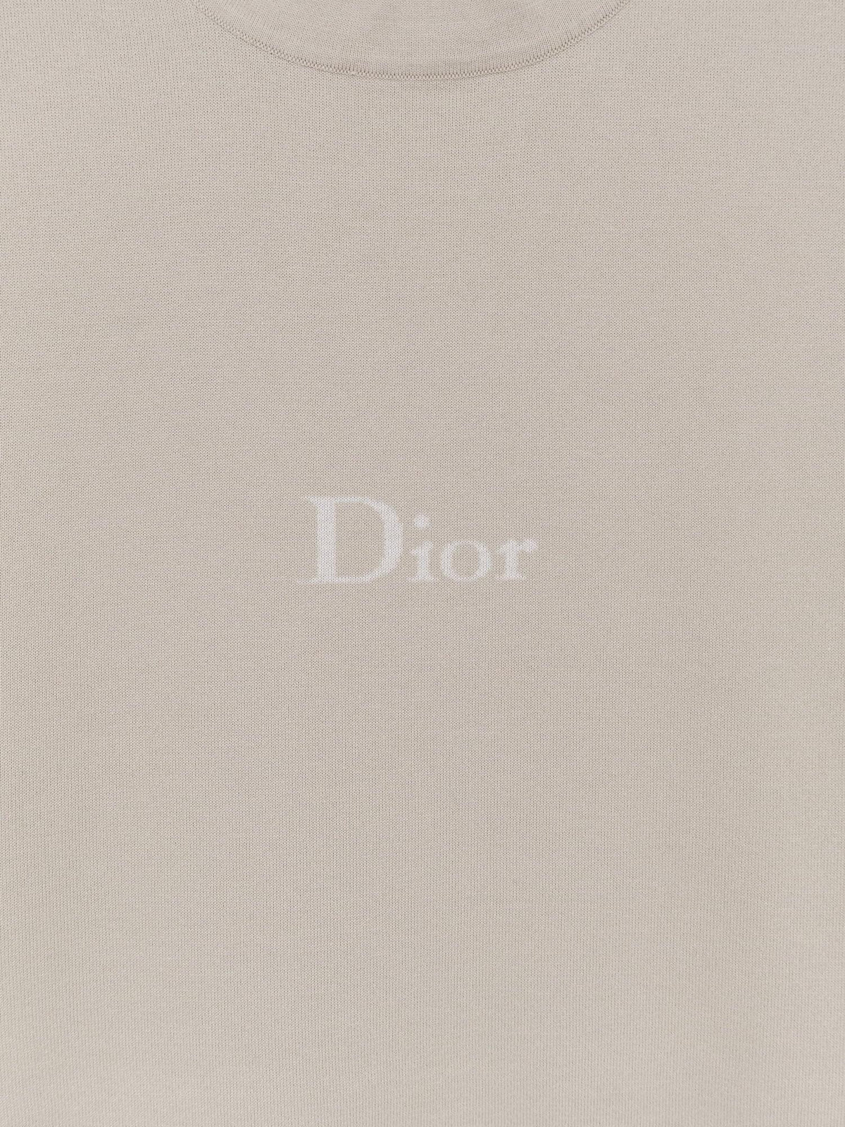 Dior Men Cotton T-Shirt With Lettering Logo CHRISTIAN DIOR