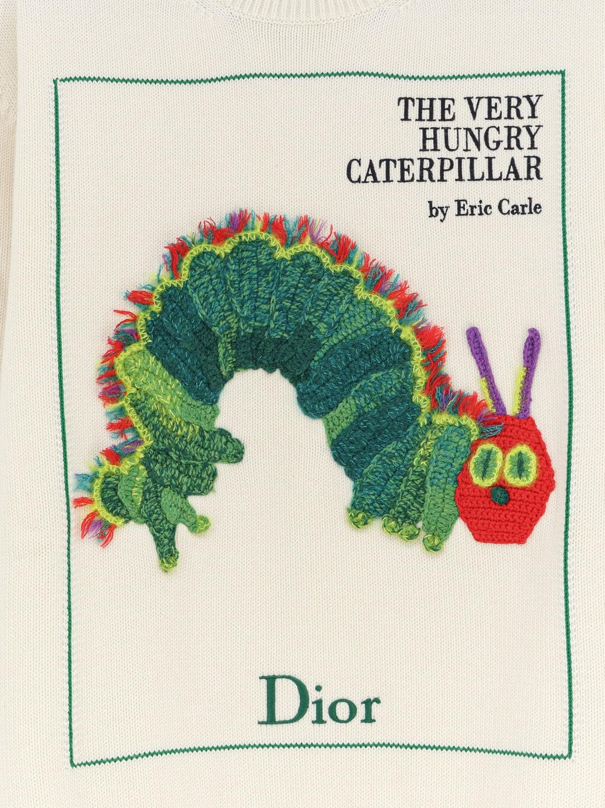 Dior Men Cotton And Wool Sweater With Book Cover Embroidery CHRISTIAN DIOR