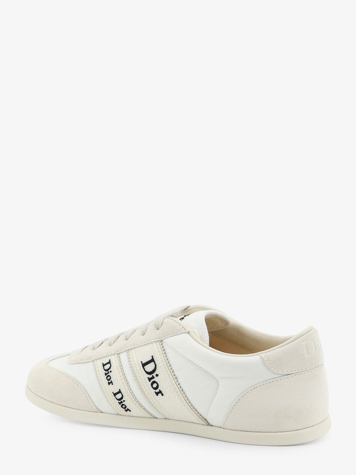 Dior Women Leather Ribbon Sneakers With Embroidered Logo On The Side CHRISTIAN DIOR