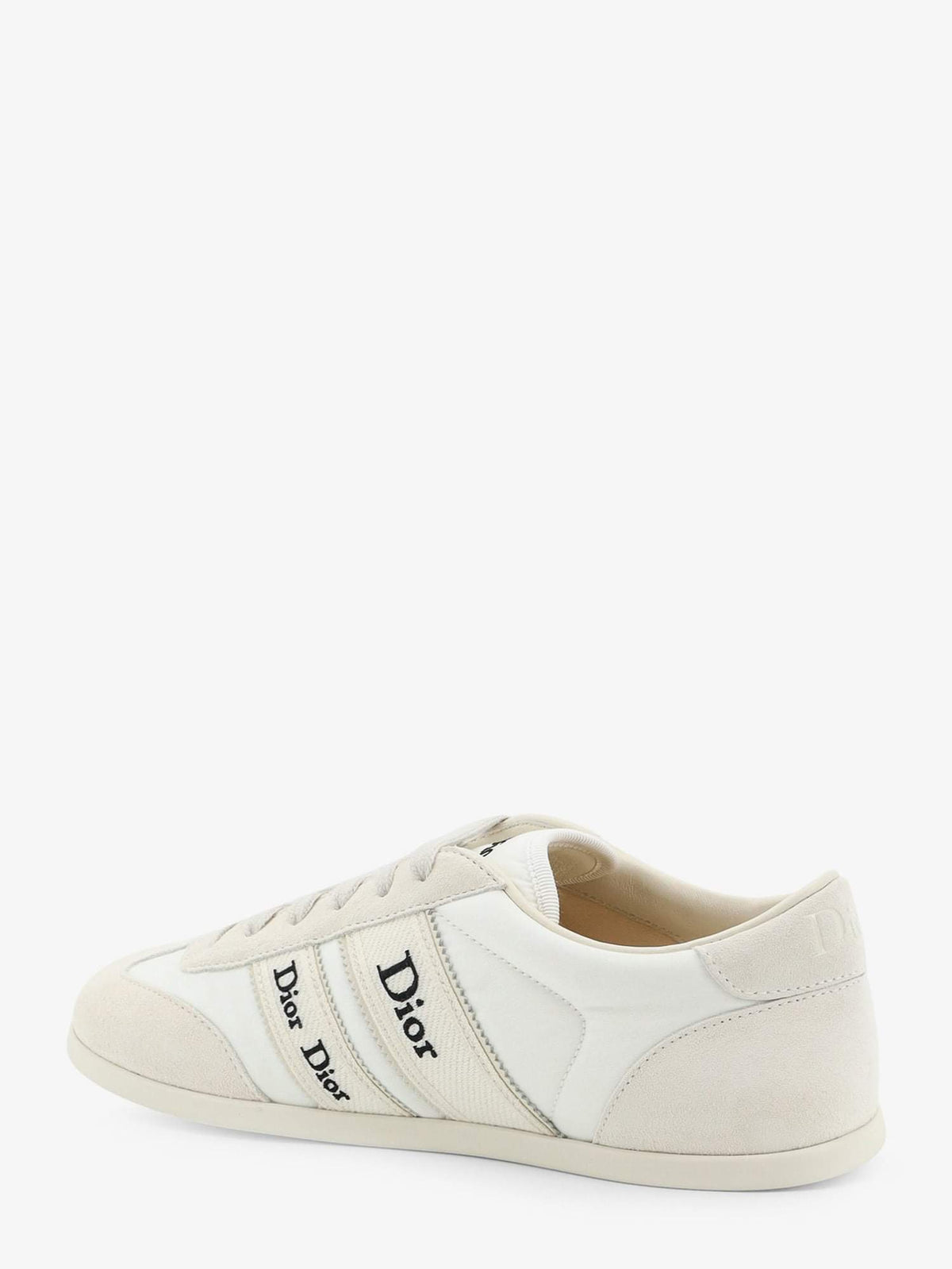 Dior Women Leather Ribbon Sneakers With Embroidered Logo On The Side CHRISTIAN DIOR