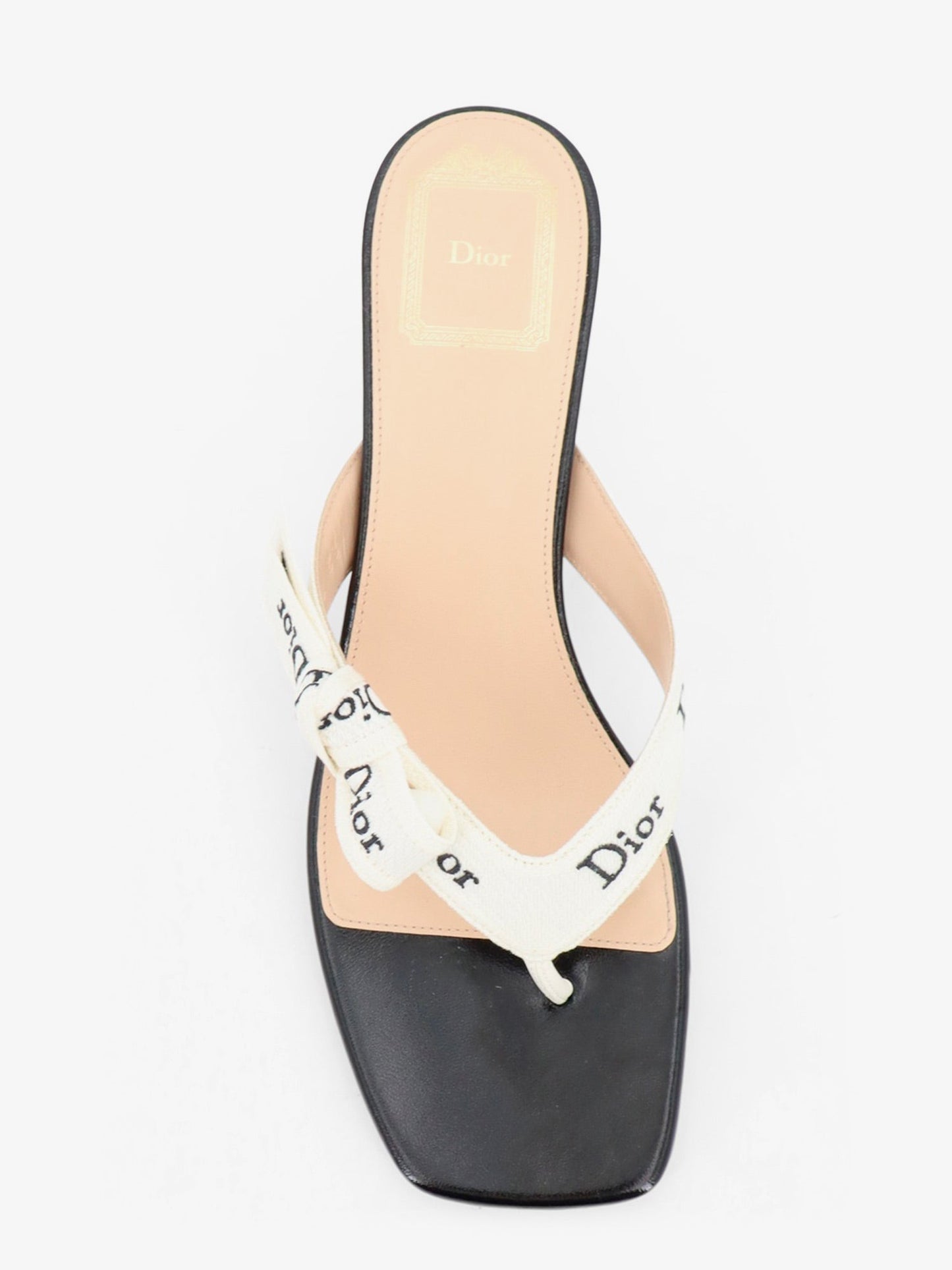 Dior Women J'adior Cotton Flip-Flops With Embroidered Logo CHRISTIAN DIOR