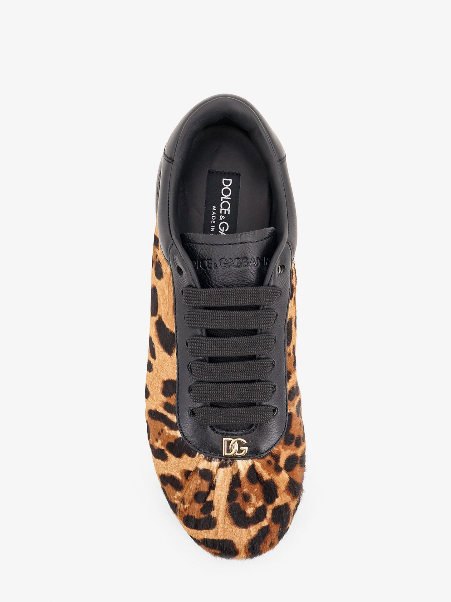 Dolce & Gabbana Women Ponyskin Sneakers With Metal Dg Logo DOLCE & GABBANA