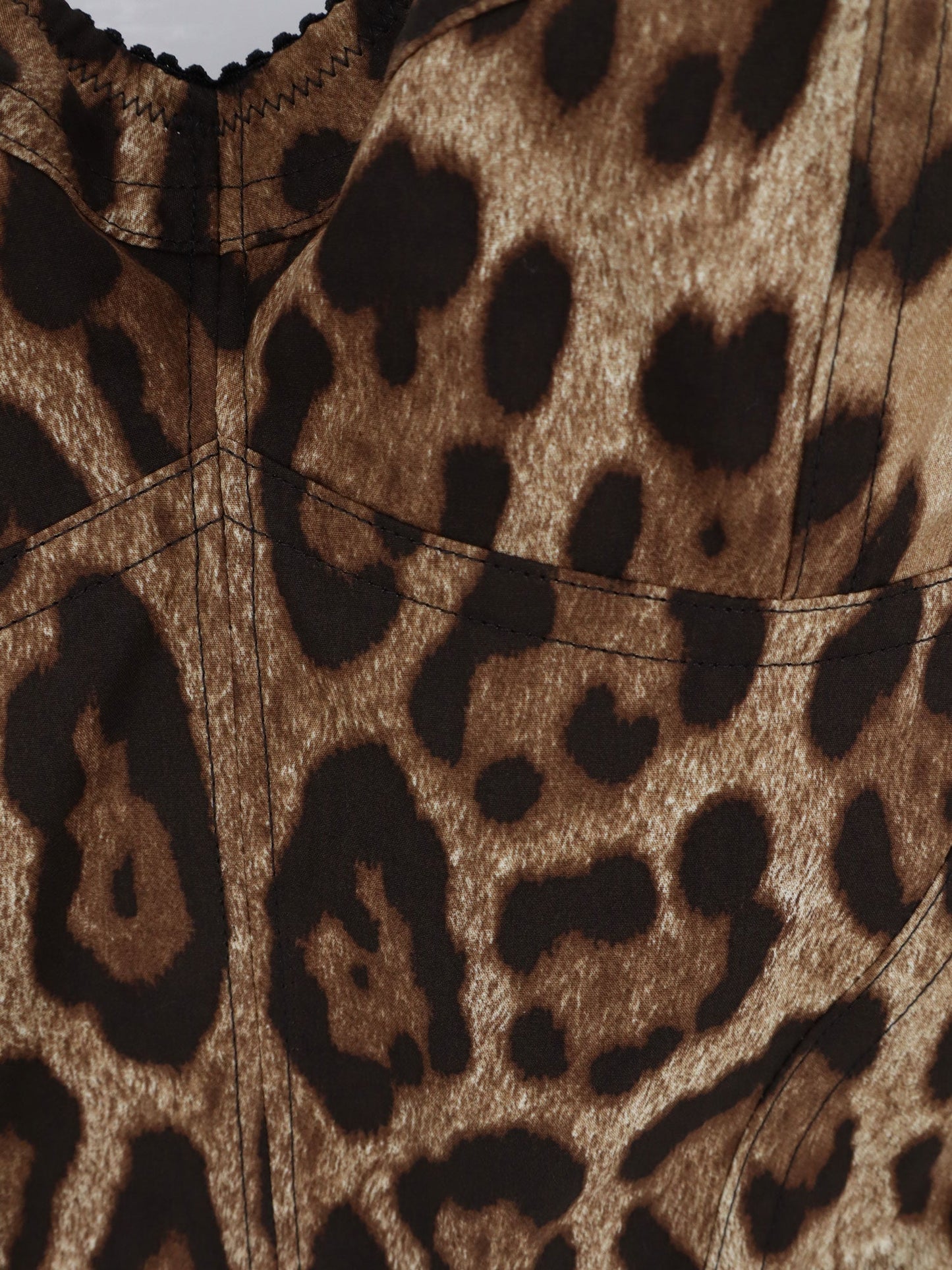 Dolce & Gabbana Women Cotton Blend Top With Animal Print DOLCE & GABBANA