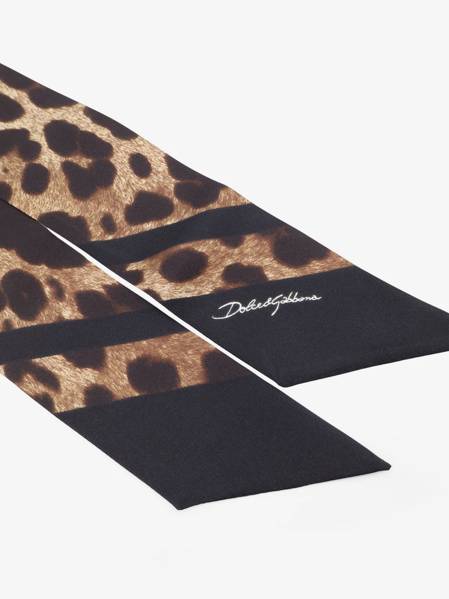 Dolce & Gabbana Women Silk Bandeau With Animal Print DOLCE & GABBANA