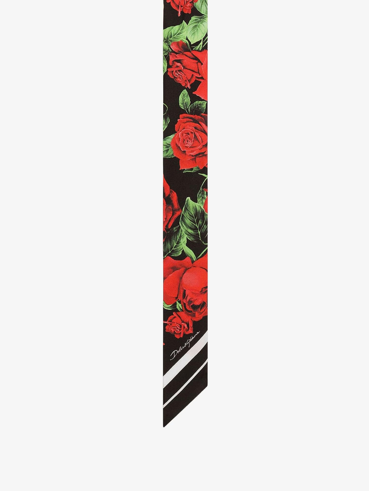 Dolce & Gabbana Women Silk Twill Bandeau With Bouquet Rose Print DOLCE & GABBANA
