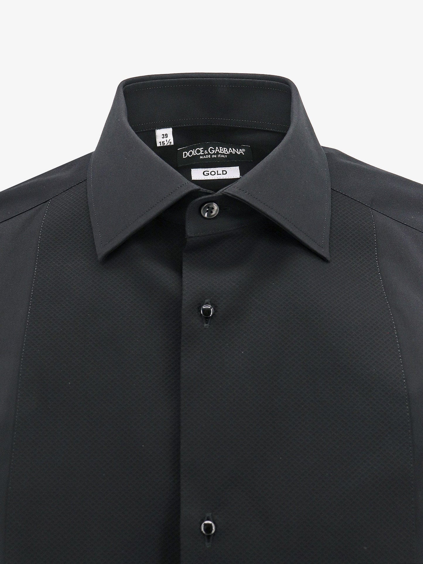 Dolce & Gabbana Men Gold Cotton Shirt DOLCE & GABBANA