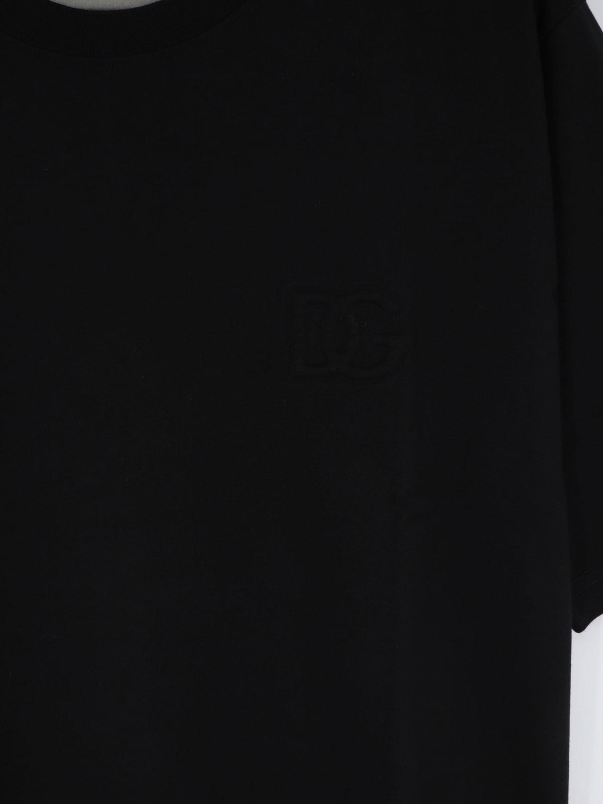 Dolce & Gabbana Men Cotton T-Shirt With Embossed Dg Logo DOLCE & GABBANA