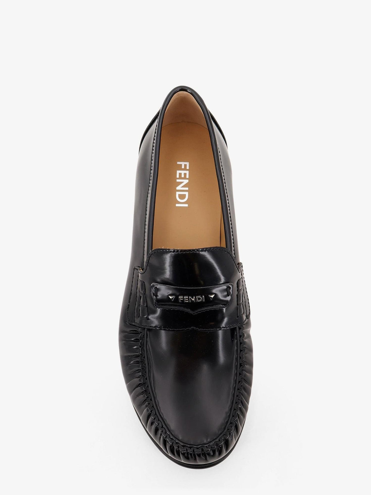 Fendi Men Leather Scrunch Loafers FENDI