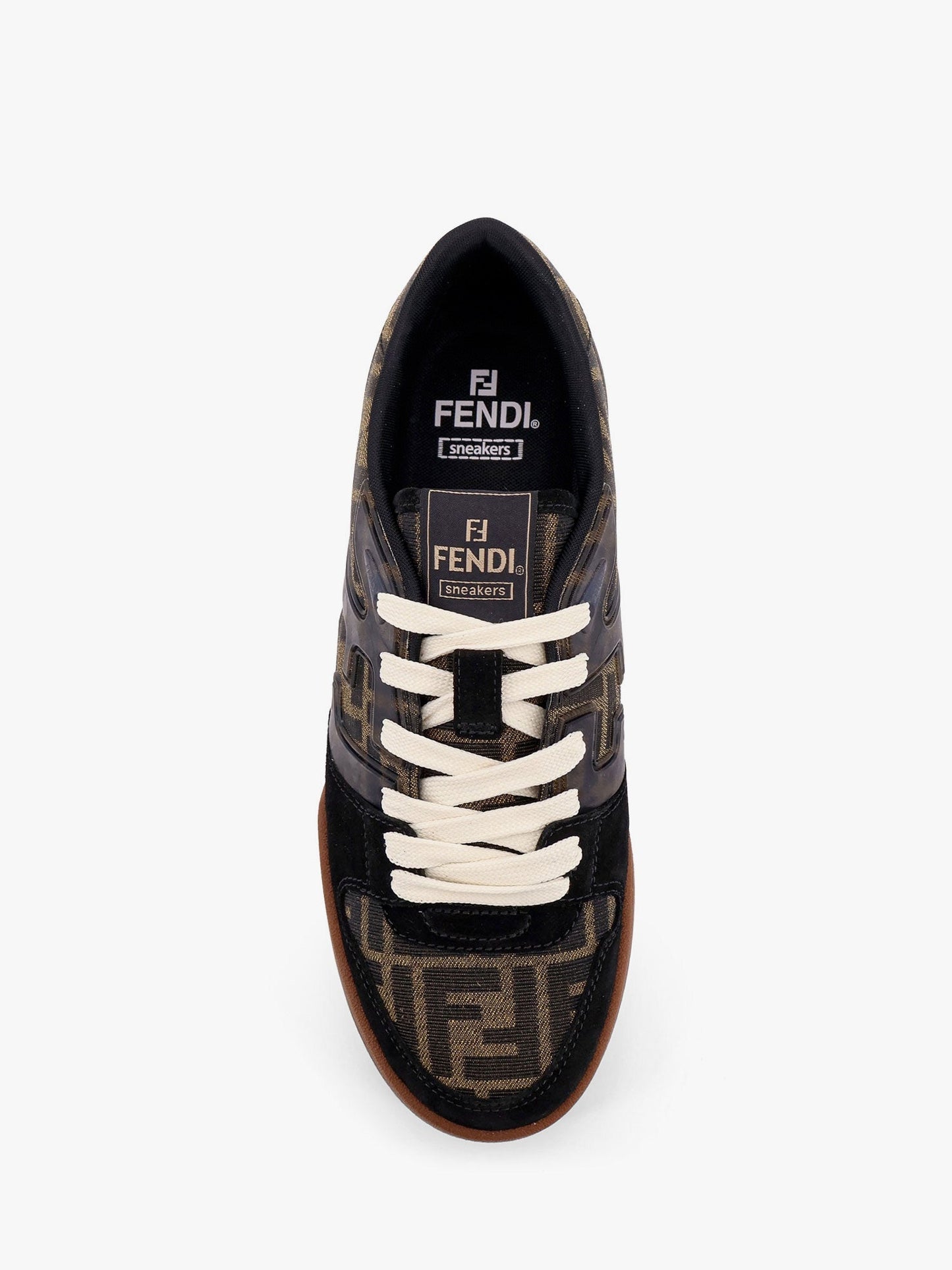 Fendi Men Fendi Match Ff Jacquard And Suede Sneakers FENDI