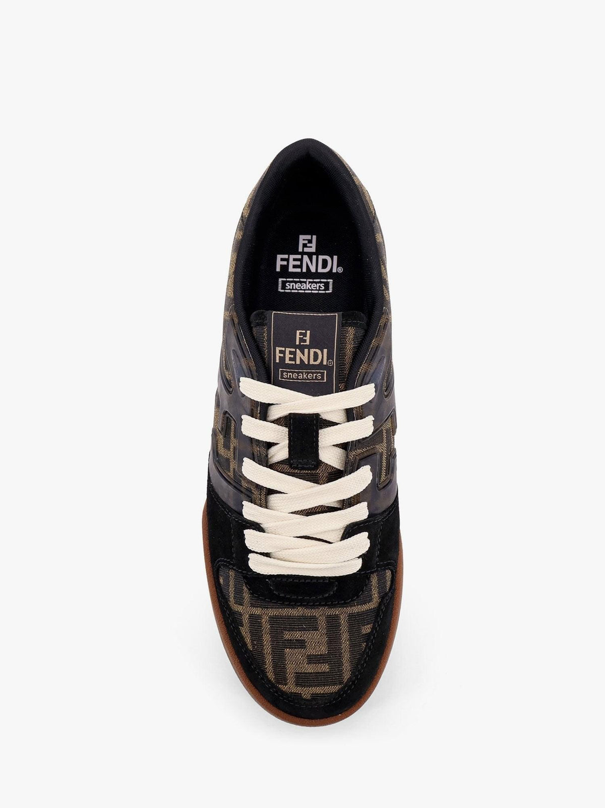 Fendi Men Fendi Match Ff Jacquard And Suede Sneakers FENDI