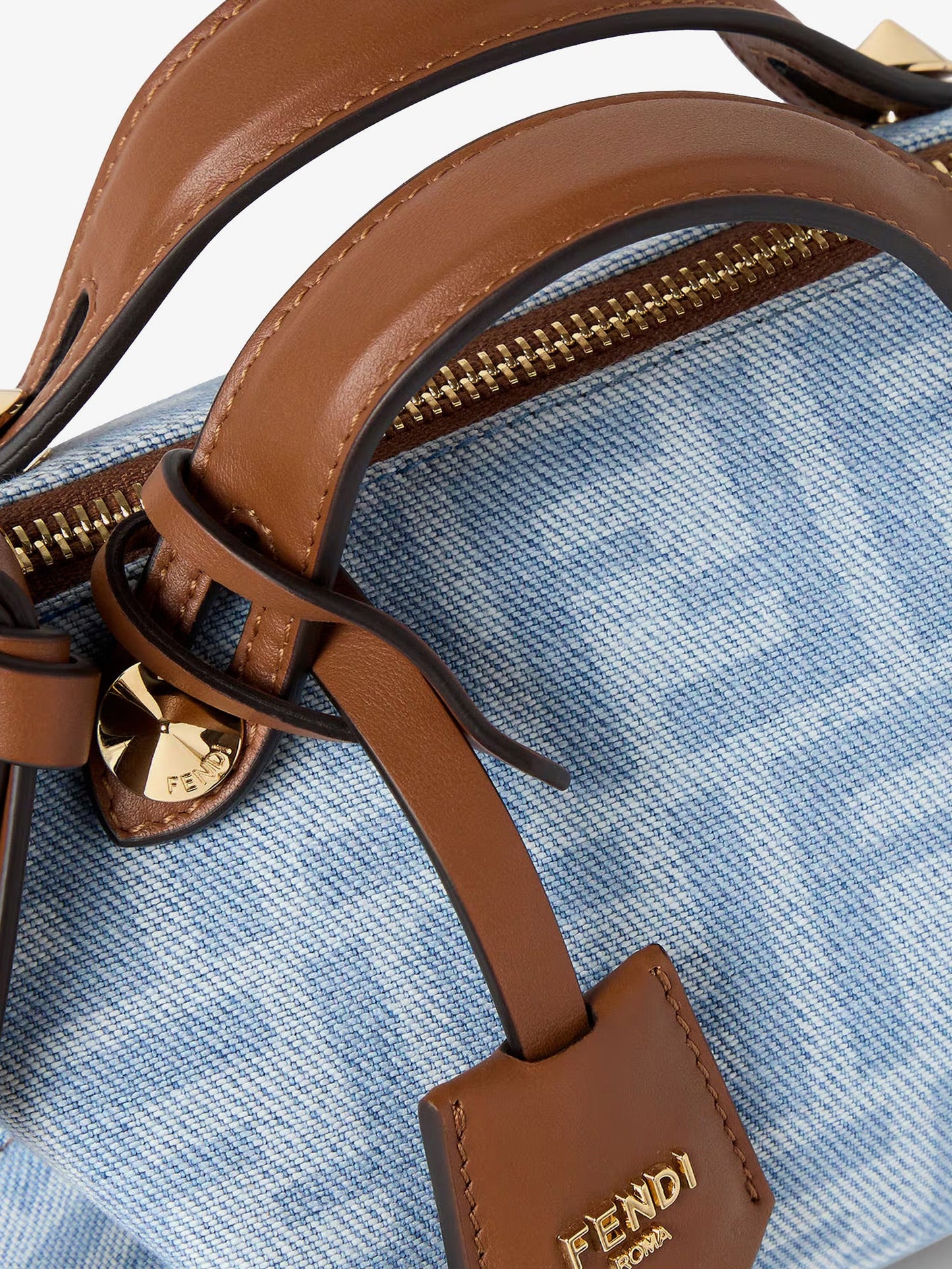 Fendi Women By The Way Soft Mini Ff Denim Handbag FENDI