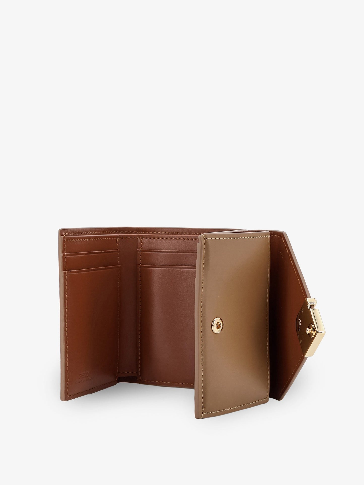 Fendi Women Ff Diamonds Micro Trifold Leather Wallet FENDI
