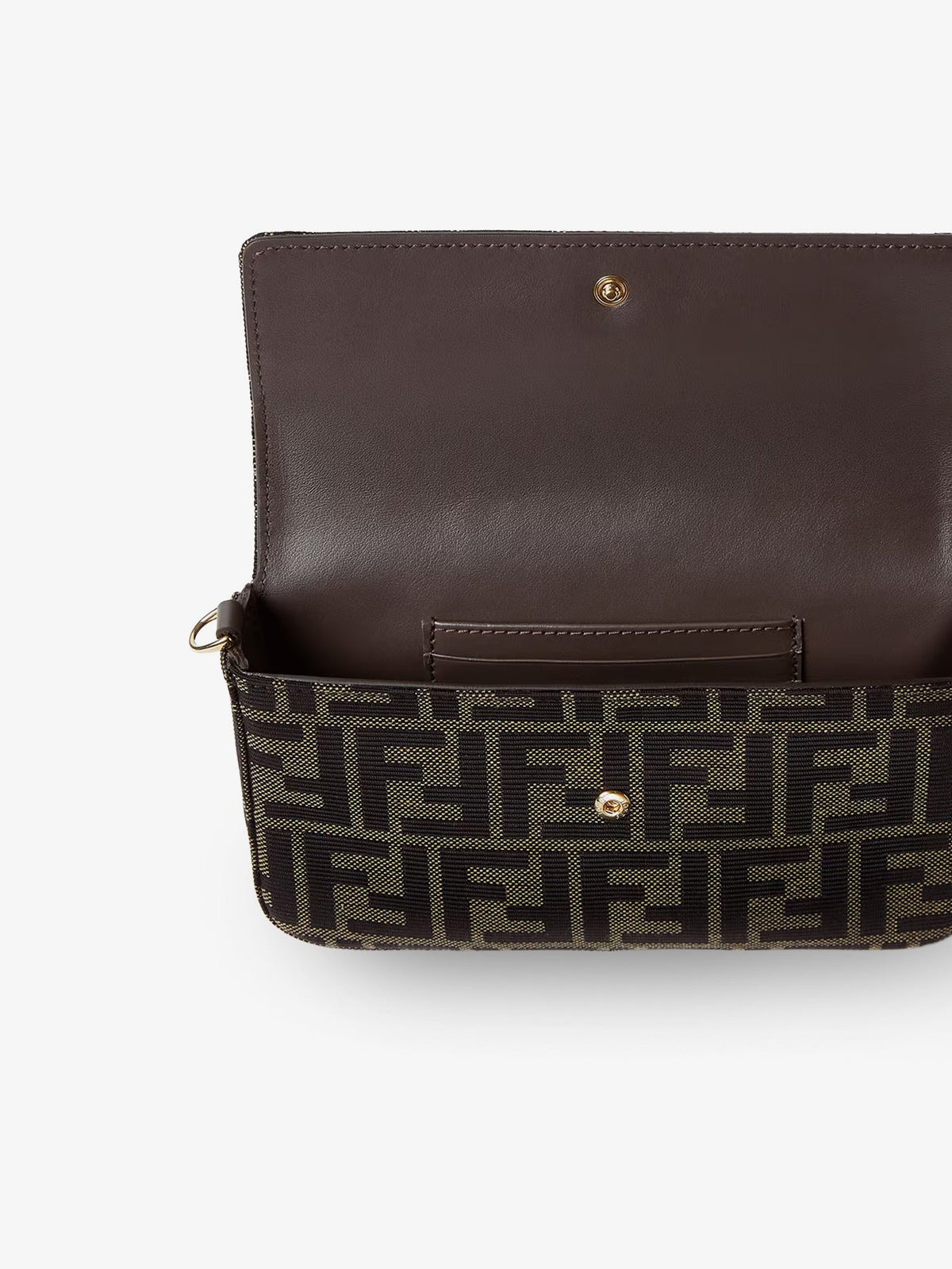 Fendi Women Wallet On Chain Tube Ff Zucca Fabric Crossbody Bag FENDI