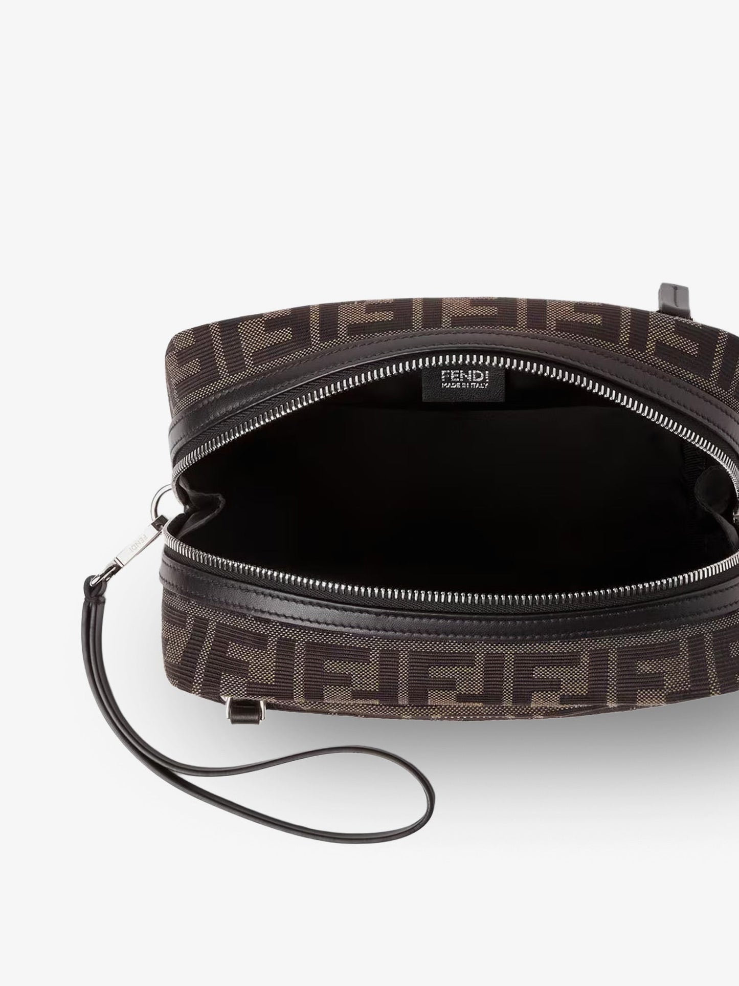 Fendi Men Ff Zucca Jacquard Fabric Clutch Bag FENDI
