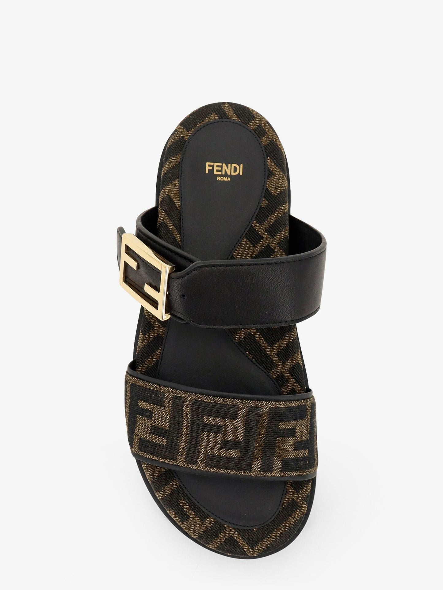Fendi Women Feel Ff Fabric Sandals FENDI