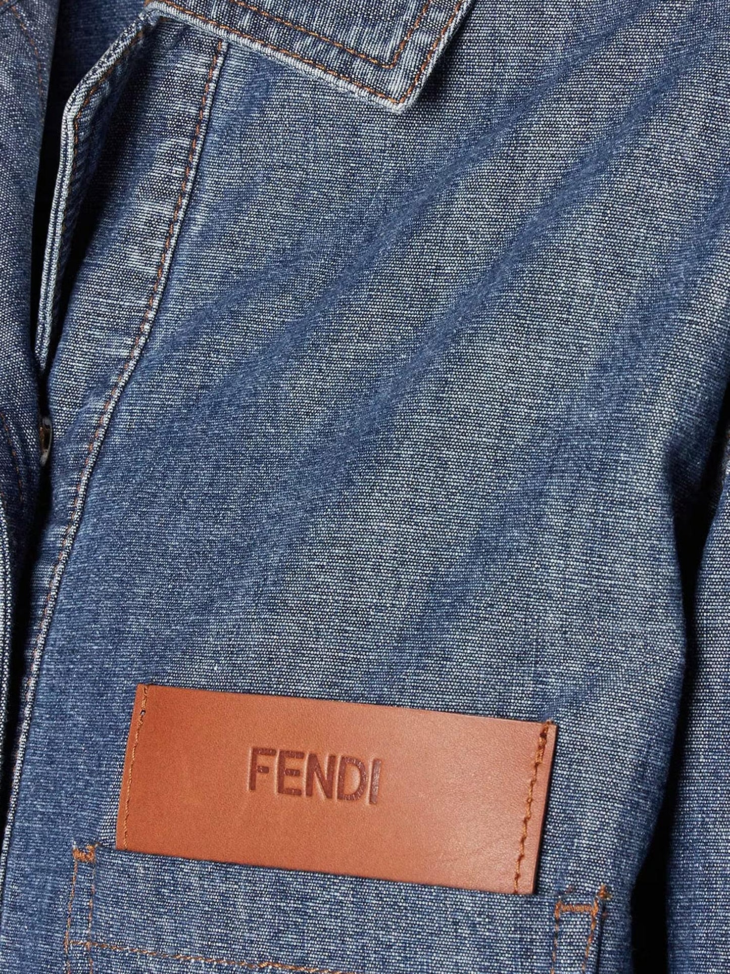 Fendi Women Chambray Denim Jacket FENDI