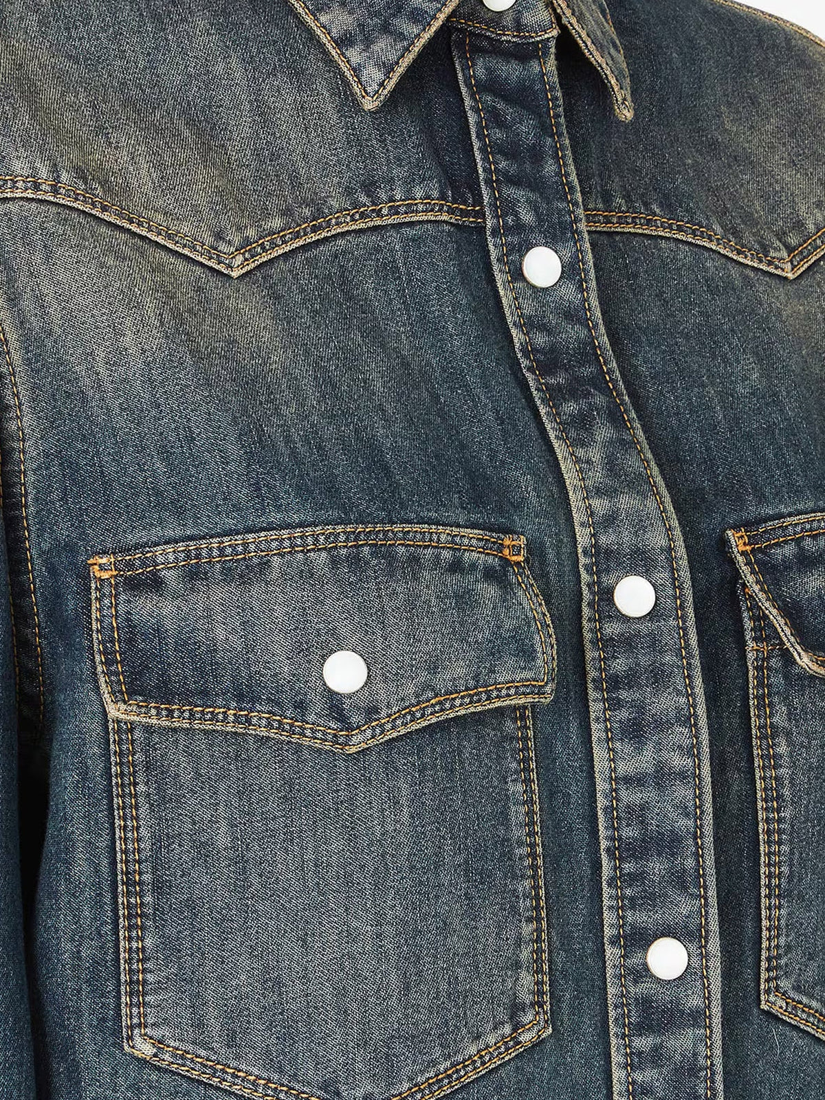 Fendi Women Washed-Out Denim Shirt FENDI