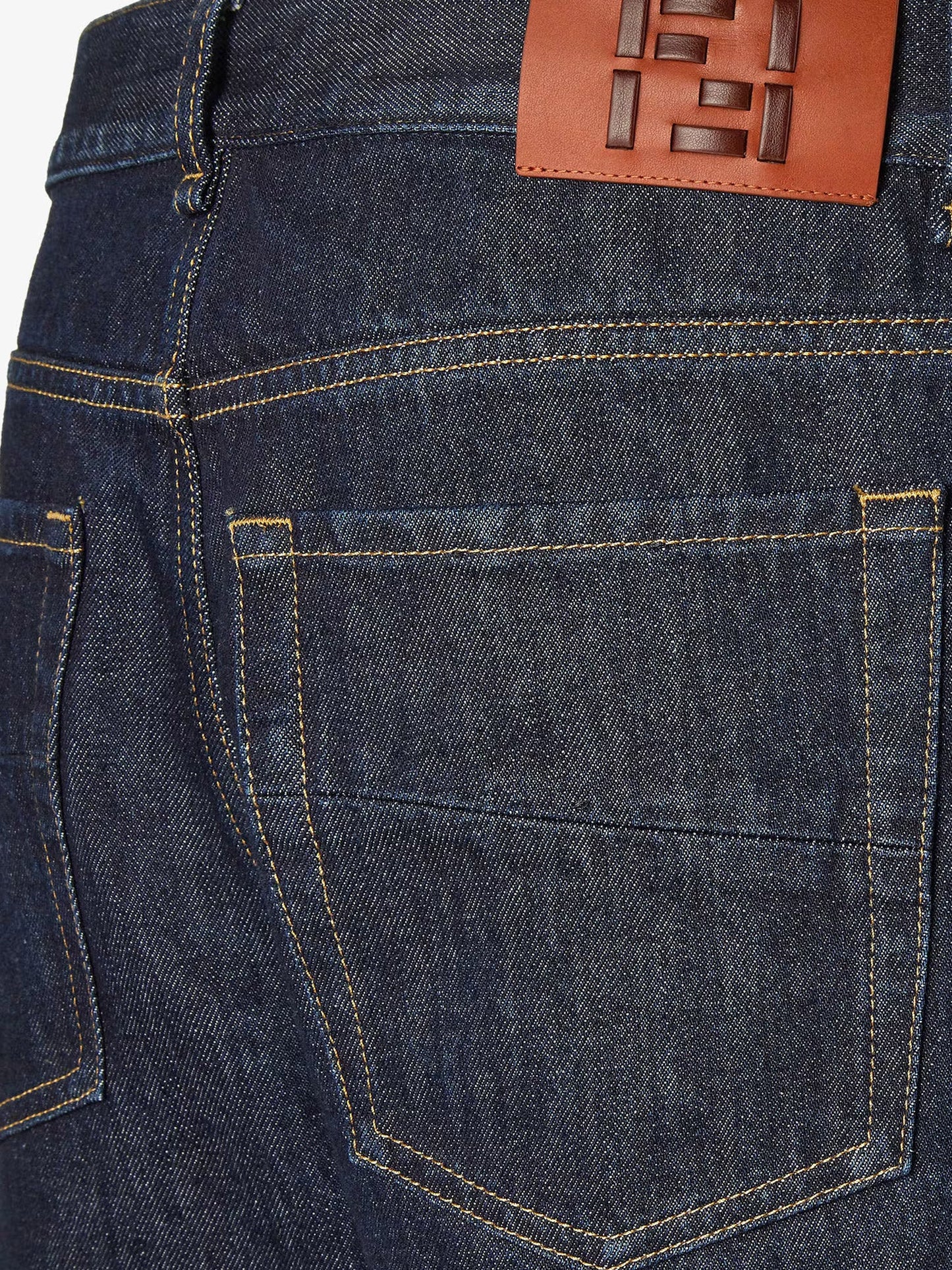 Fendi Men Denim Regular Blu Washed Jeans FENDI
