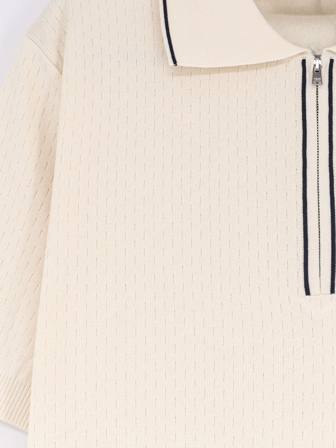 Fendi Men Cotton And Silk Polo Shirt With Ff Embroidery FENDI