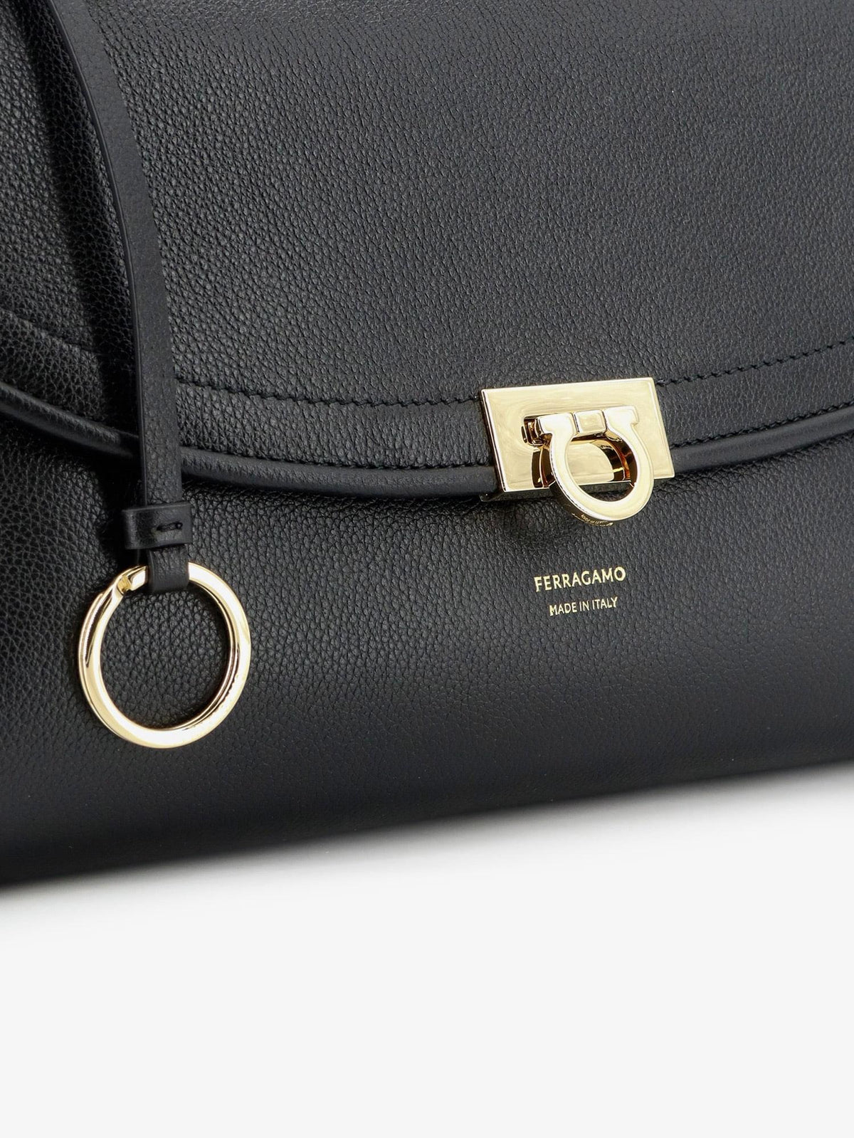 Ferragamo Women Leather Shoulder Bag With Gancini Detail FERRAGAMO