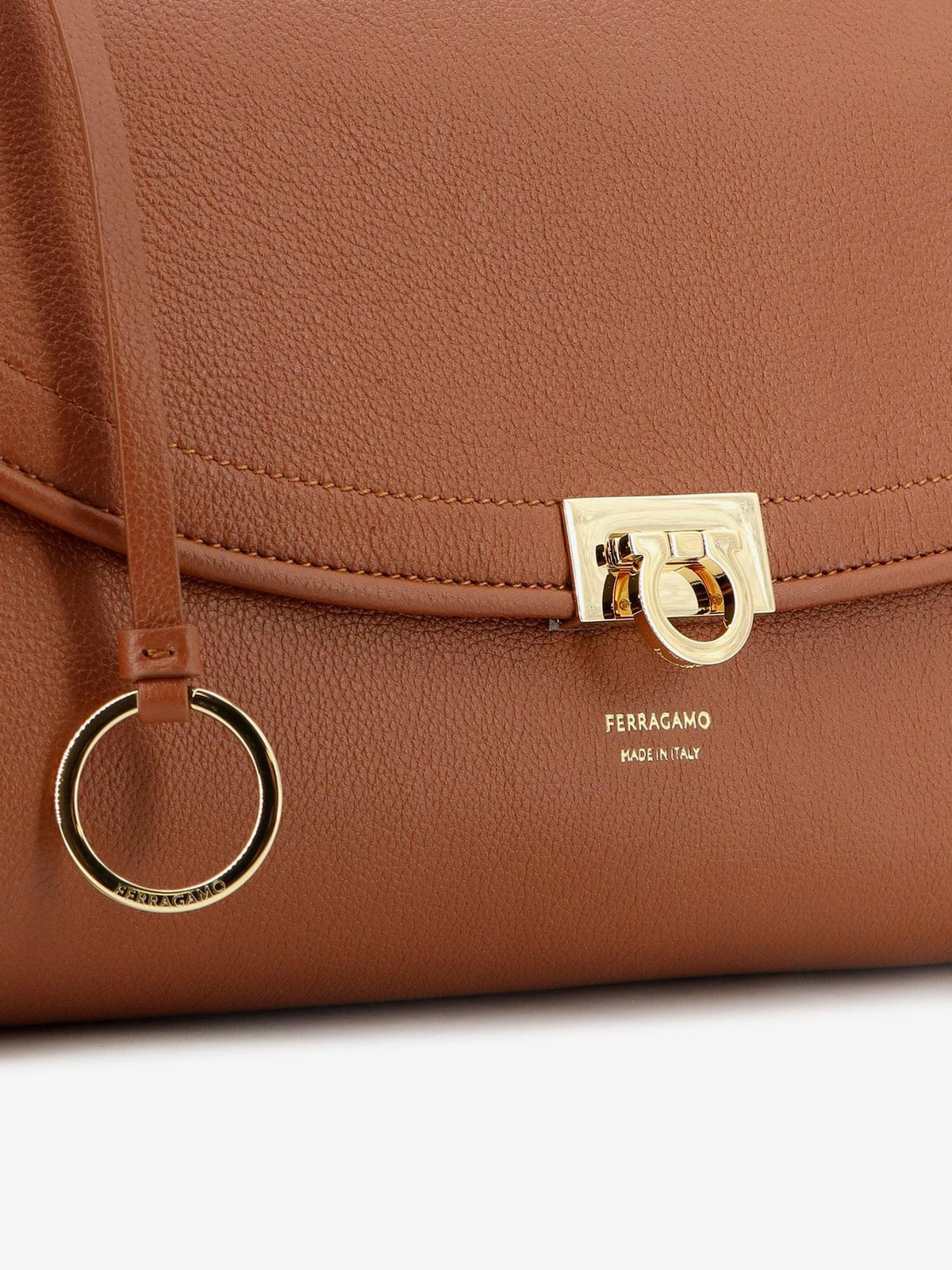 Ferragamo Women Leather Shoulder Bag With Gancini Detail FERRAGAMO