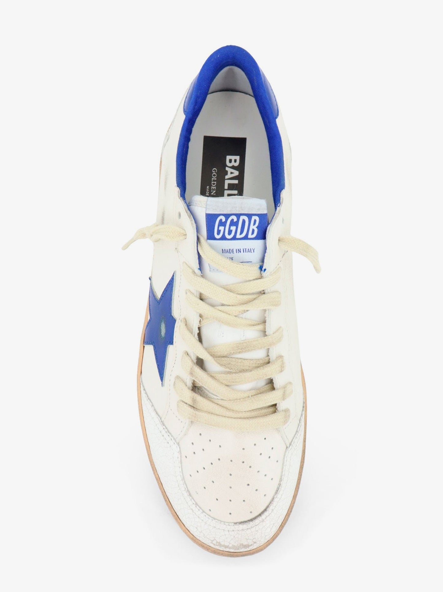 Golden Goose Deluxe Brand Men Ballstar Leather Sneakers With Iconic Side Logo GOLDEN GOOSE