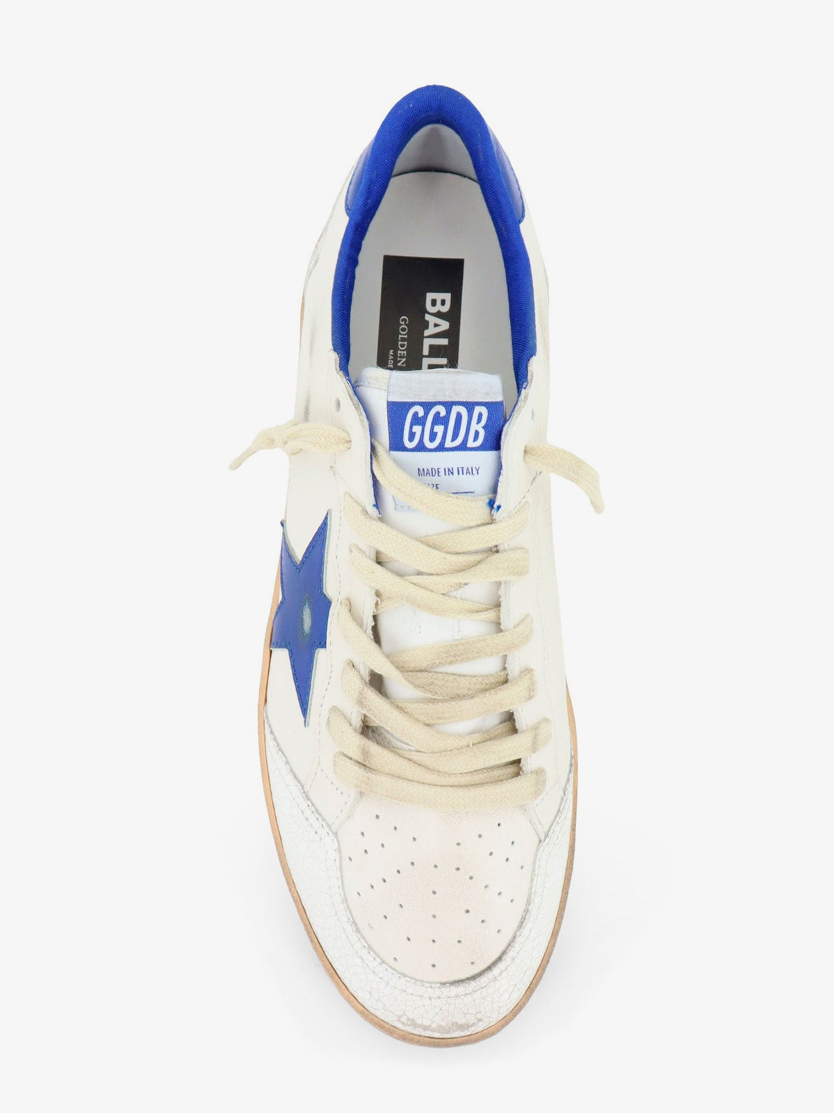 Golden Goose Deluxe Brand Men Ballstar Leather Sneakers With Iconic Side Logo GOLDEN GOOSE