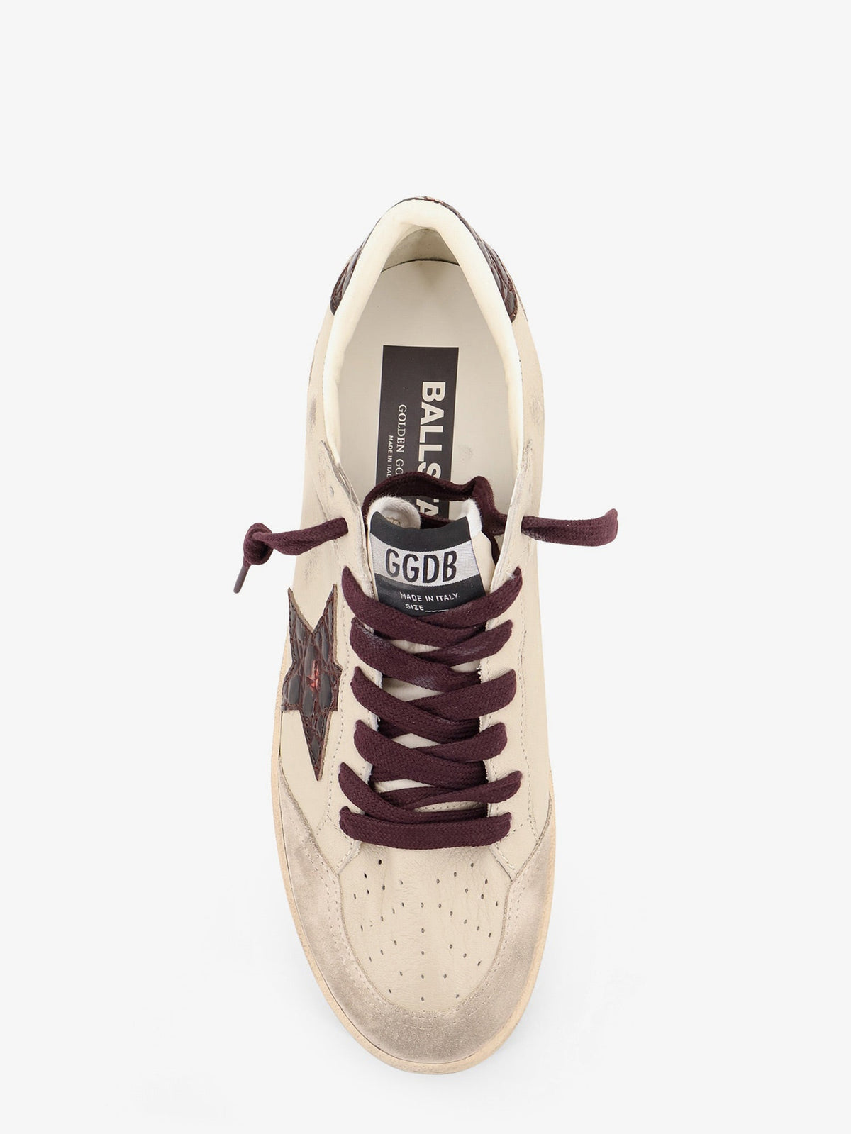 Golden Goose Deluxe Brand Men Ballstar Leather Sneakers With Iconic Side Logo GOLDEN GOOSE