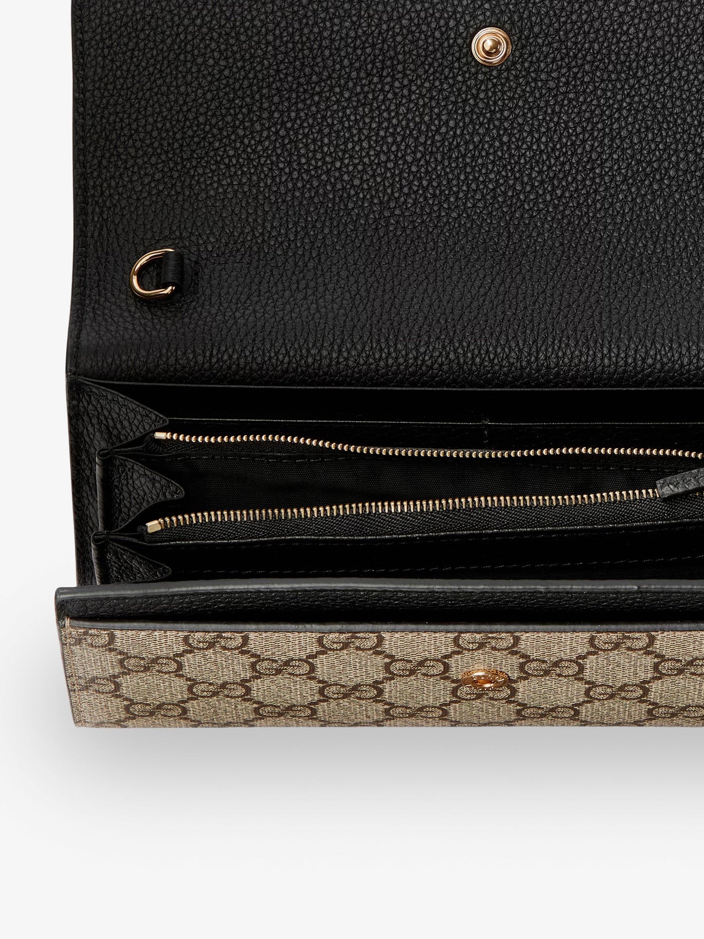 Gucci Women Gg Marmont Leather And Gg Supreme Fabric Crossbody Bag GUCCI