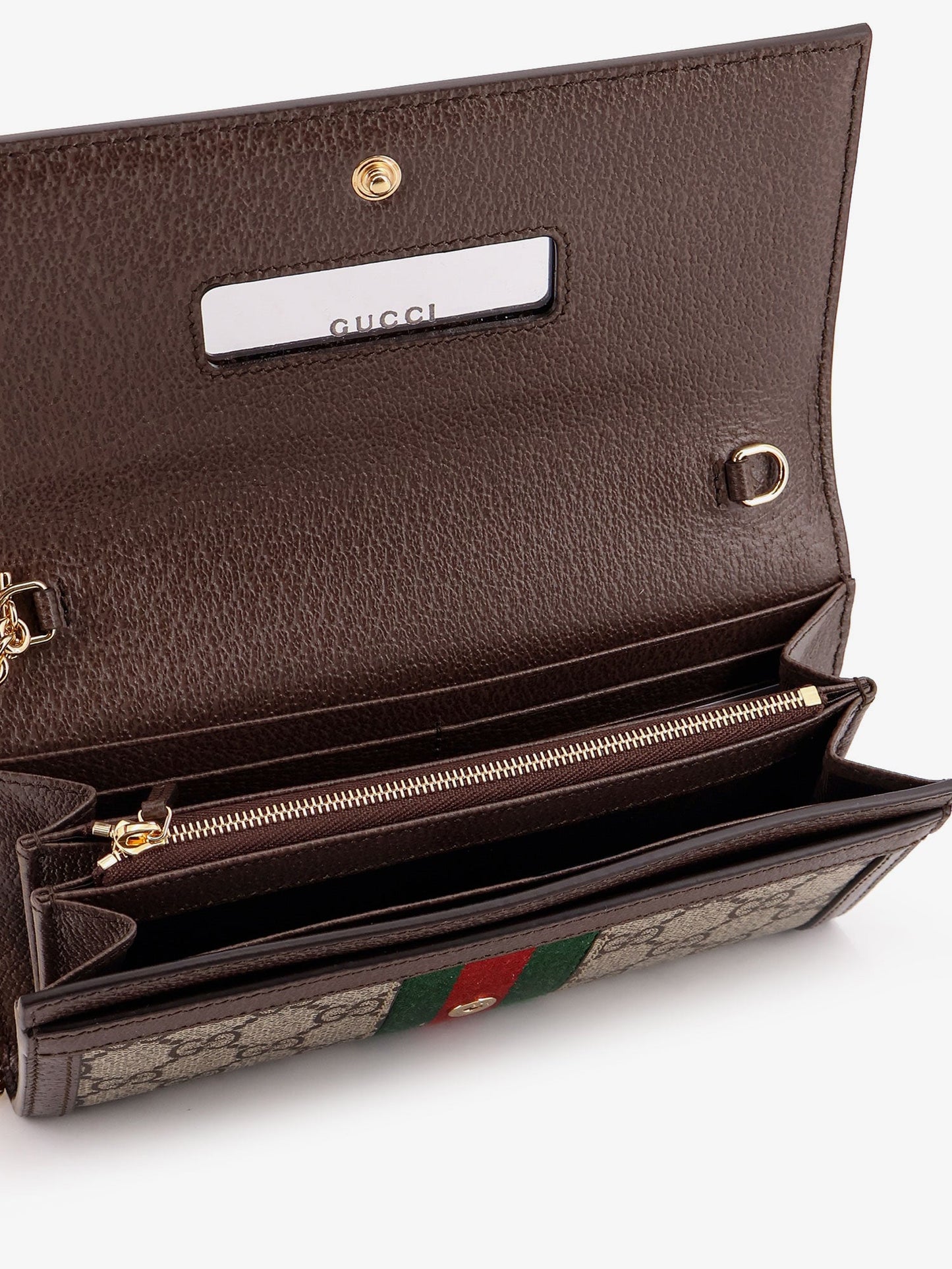 Gucci Women Ophidia Gg Supreme Fabric And Leather Crossbody Bag GUCCI