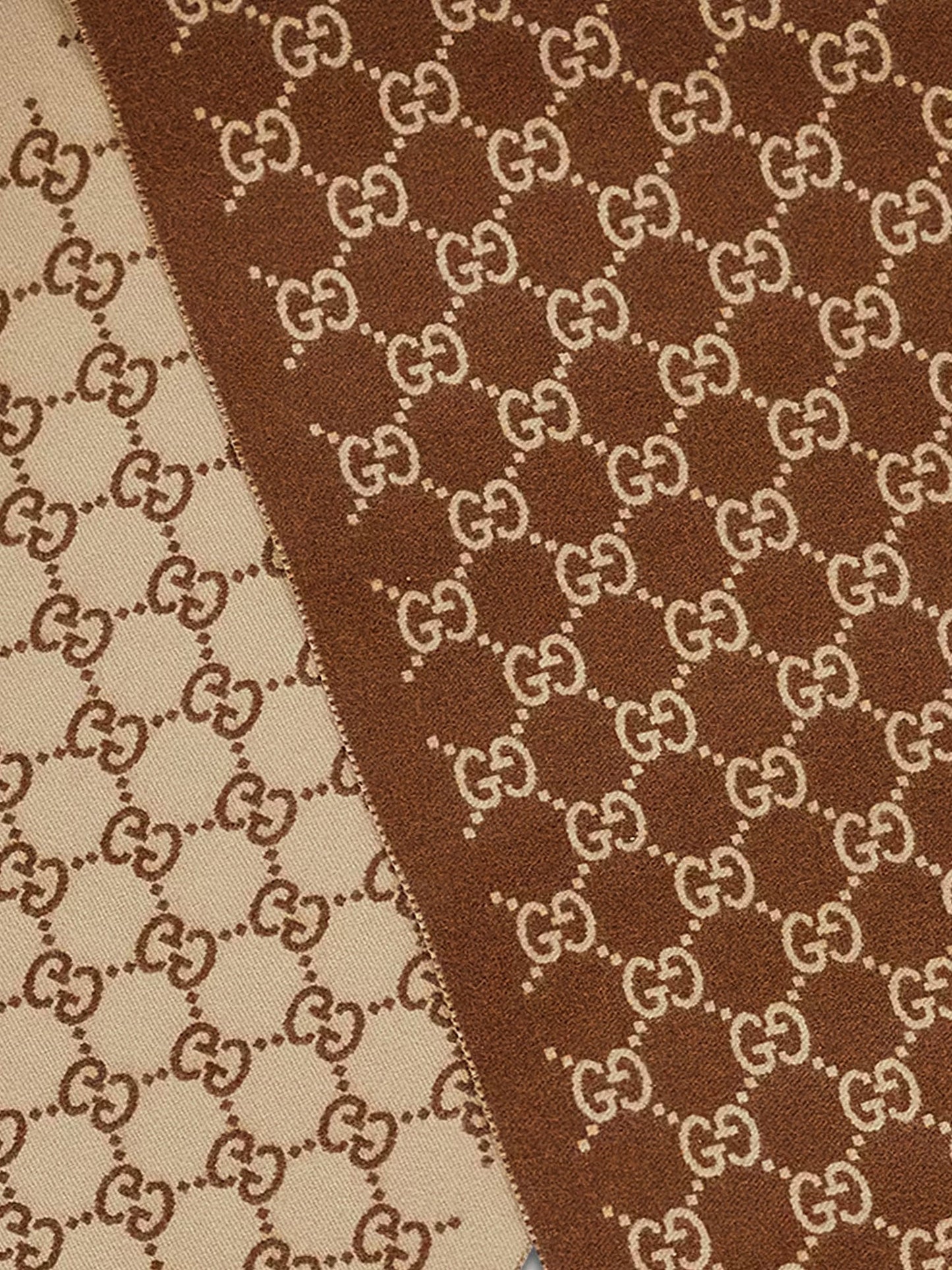 Gucci Men Cashmere Scarf With Gg Print GUCCI