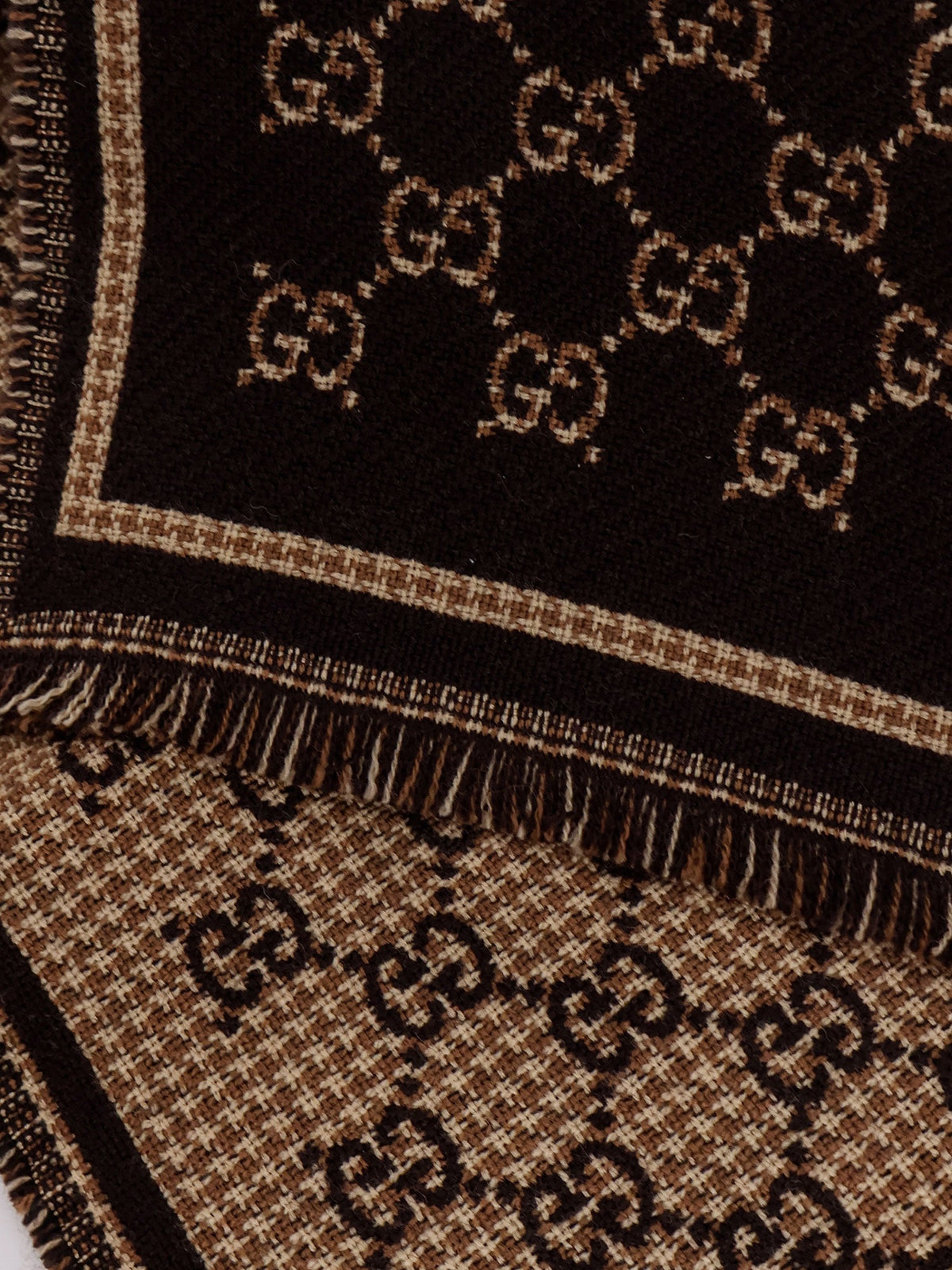 Gucci Men Gg Wool Jacquard Scarf GUCCI