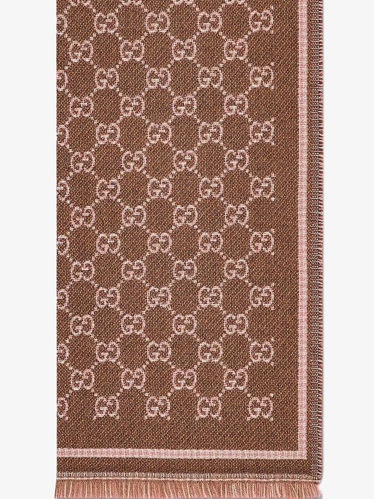 Gucci Women Wool Scarf With Gg Motif GUCCI